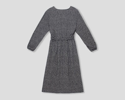 Foto 2 | Vestido Casual Sahara Midi Negro con Lunares