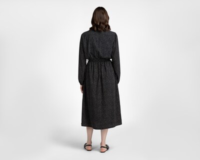 Foto 3 | Vestido Casual Sahara Midi Negro con Lunares