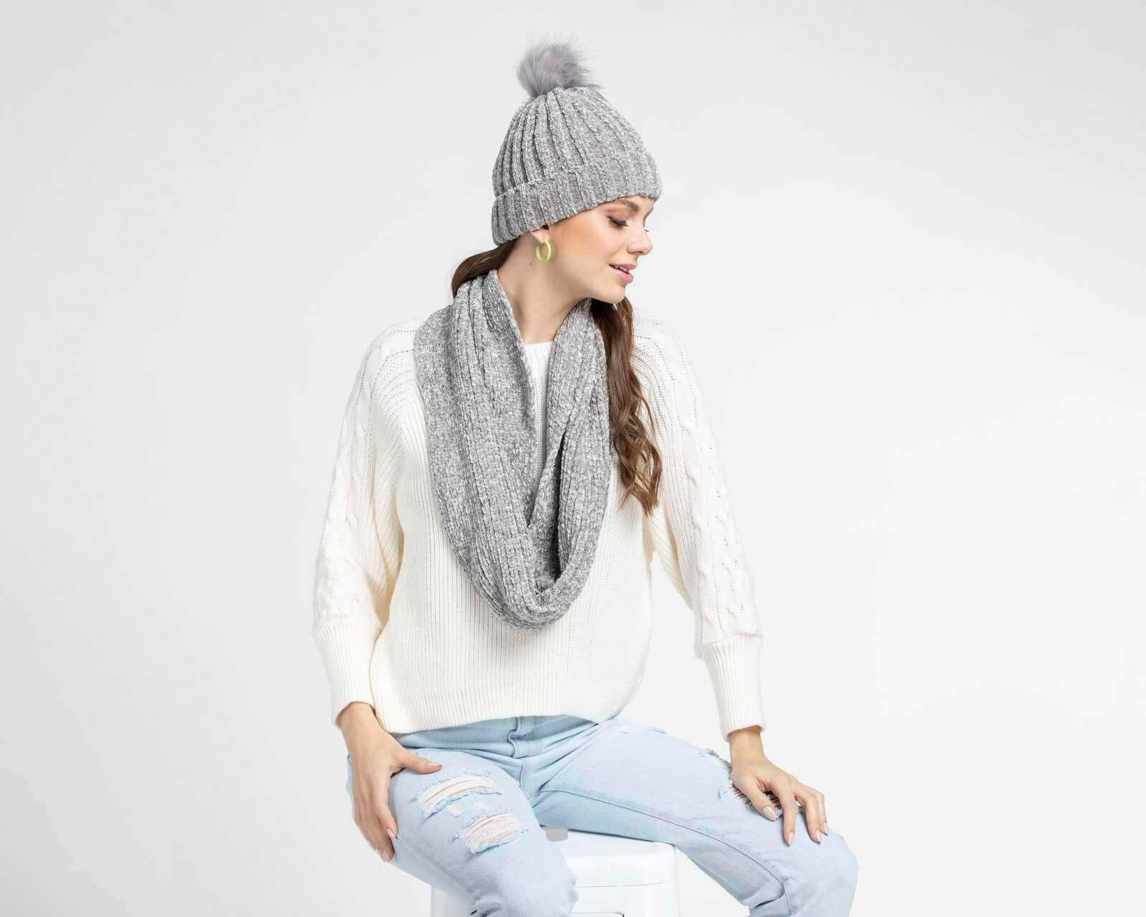 Foto 6 | Gorro y Bufanda Refill para Mujer