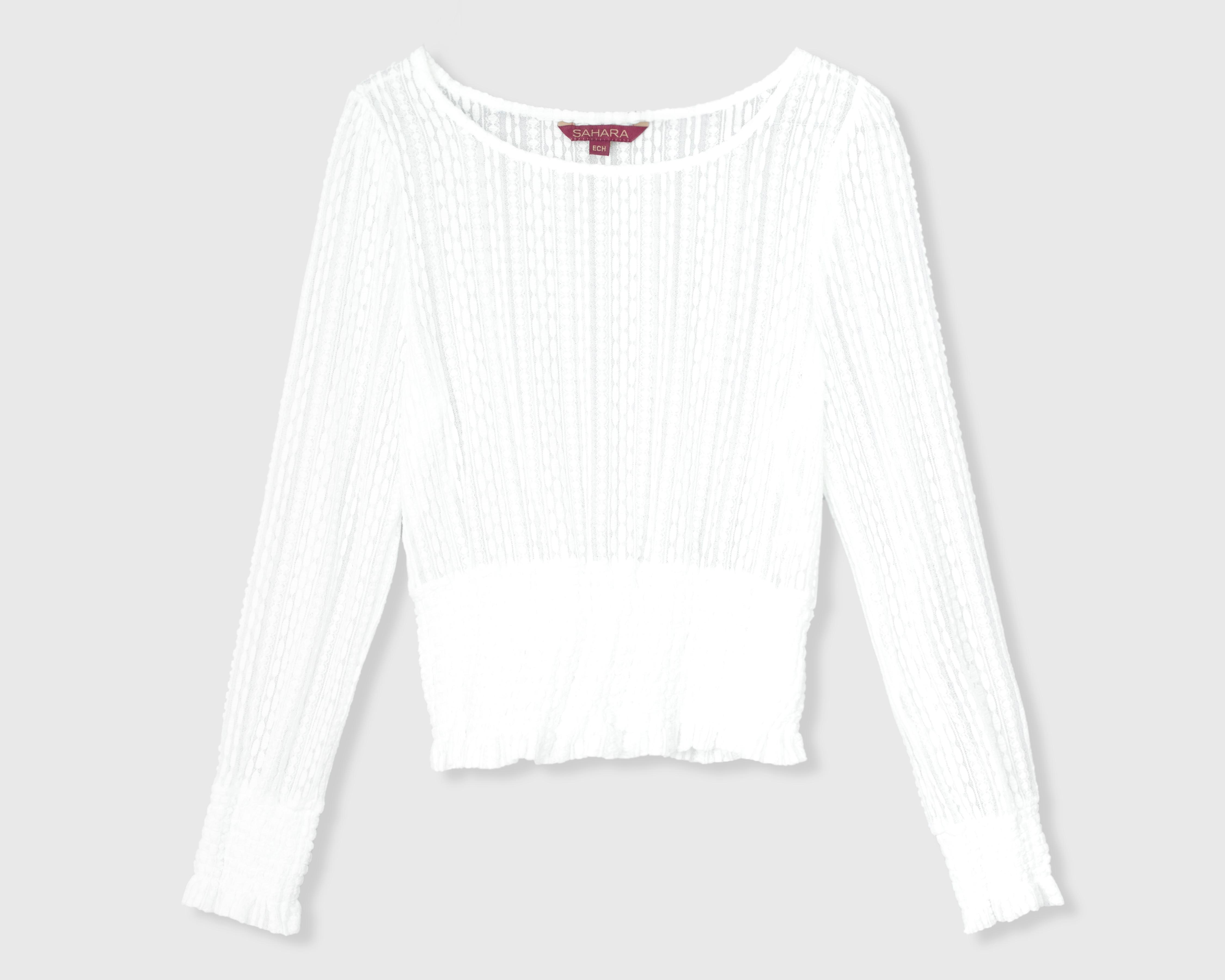 Foto 2 pulgar | Blusa Sahara Manga Larga para Mujer