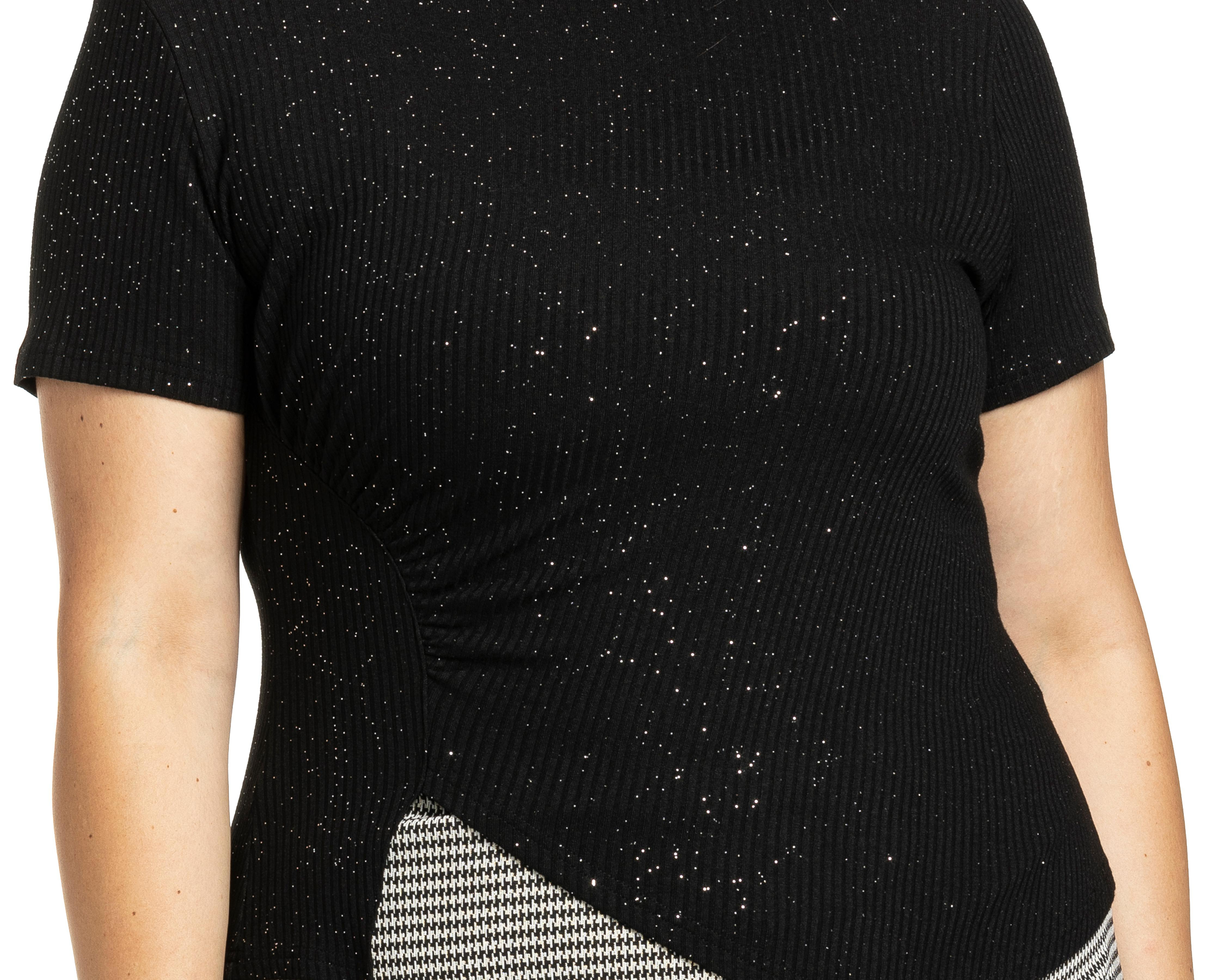 Foto 4 | Playera Jennifer Lopez Manga Corta con Brillos