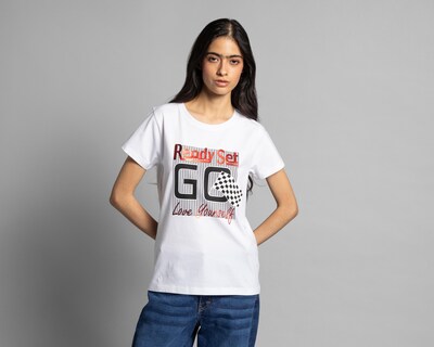 Foto 1 | Playera Thinner Manga Corta para Mujer