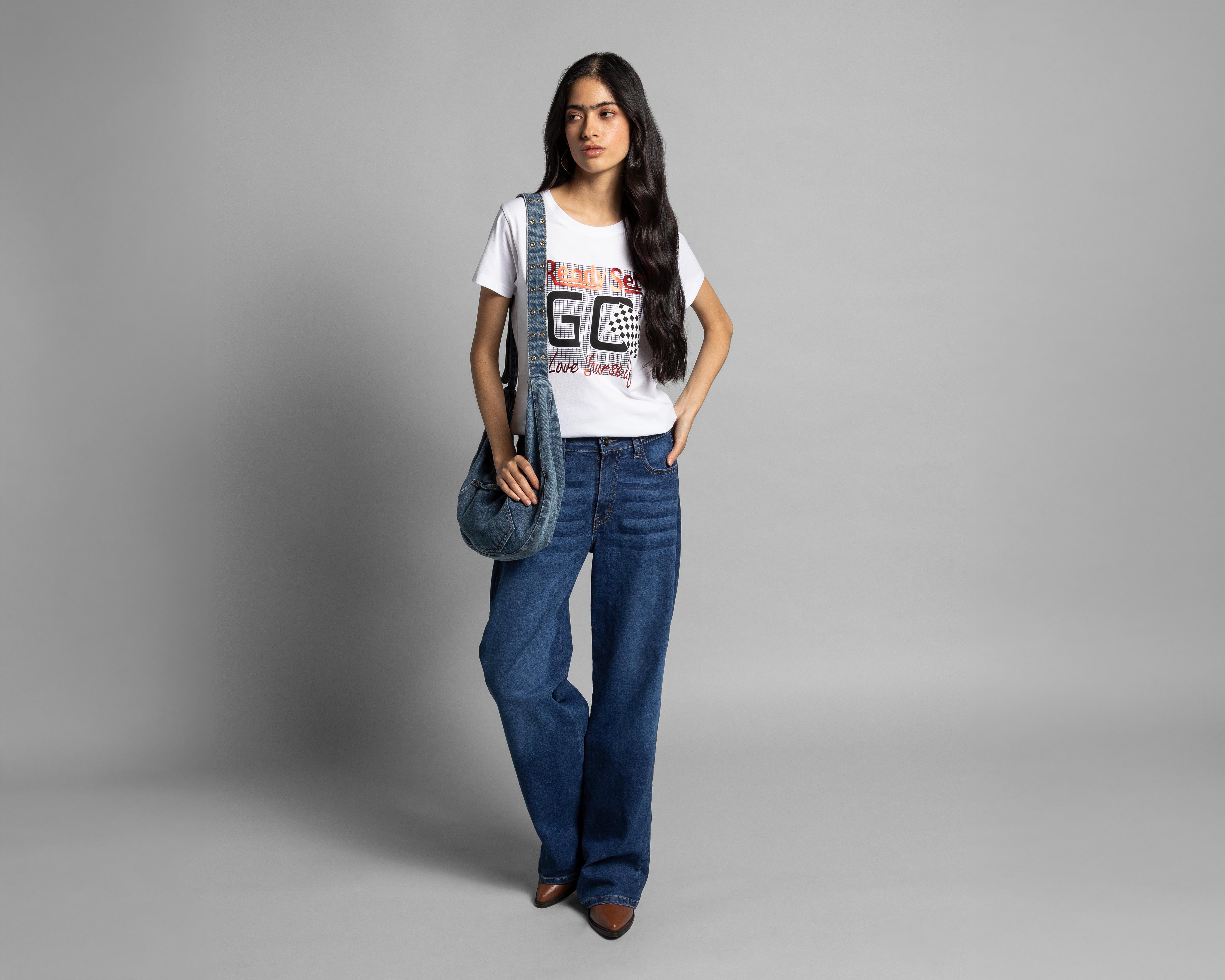 Foto 3 pulgar | Playera Thinner Manga Corta para Mujer