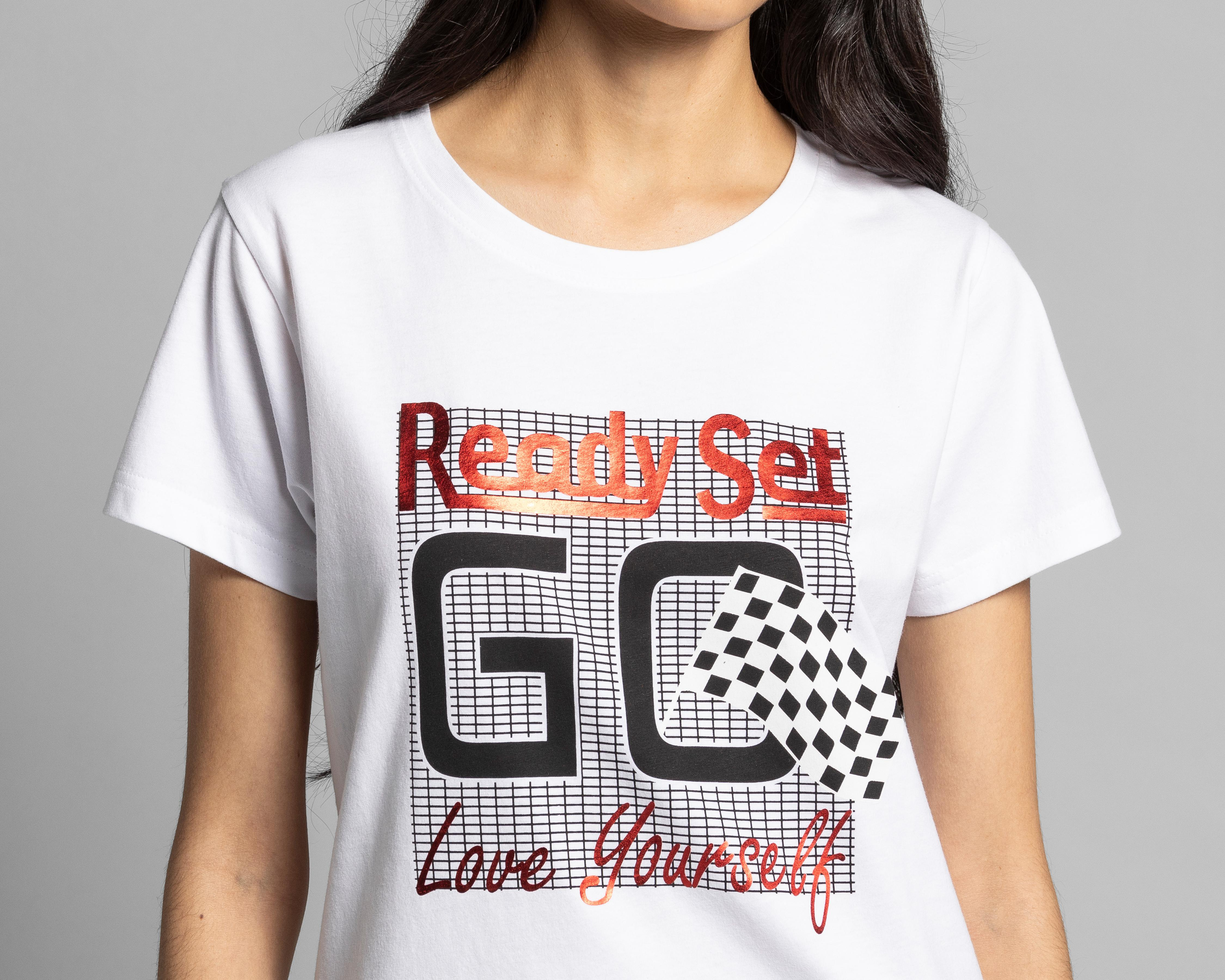 Foto 5 pulgar | Playera Thinner Manga Corta para Mujer