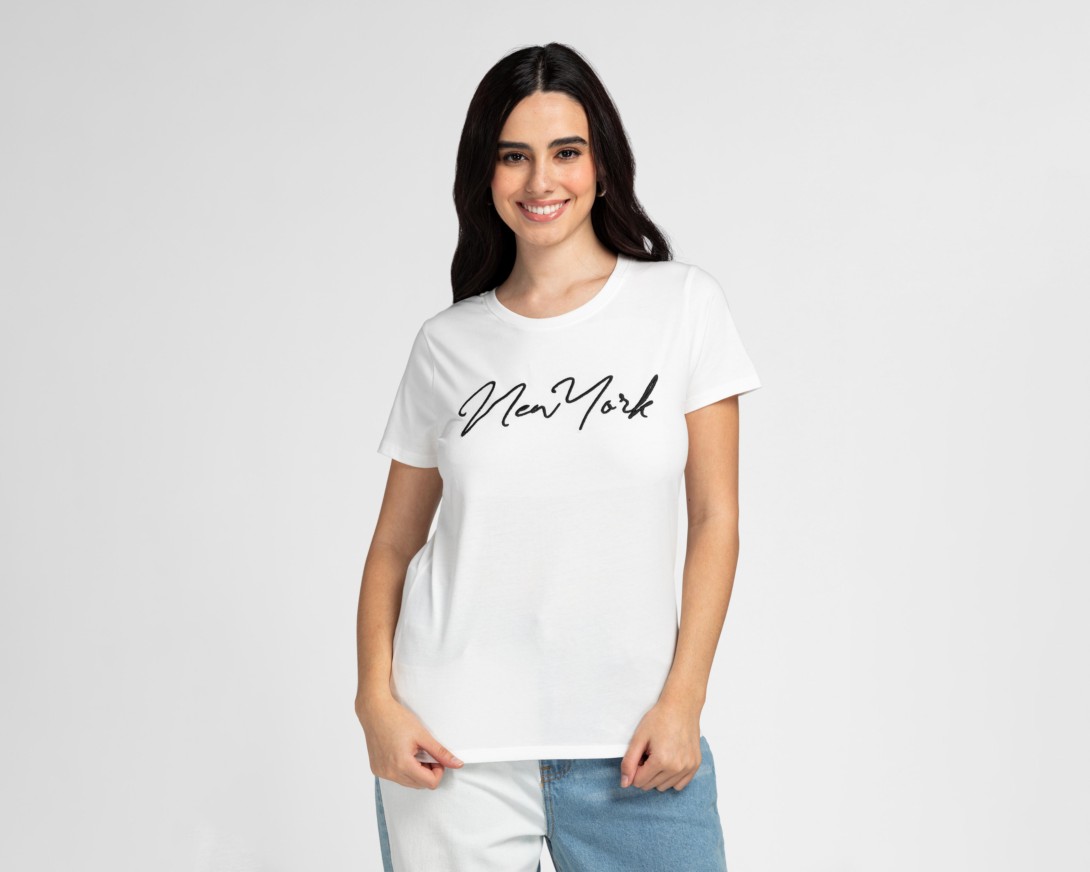 Foto 2 pulgar | Playera Refill Cuello Redondo para Mujer