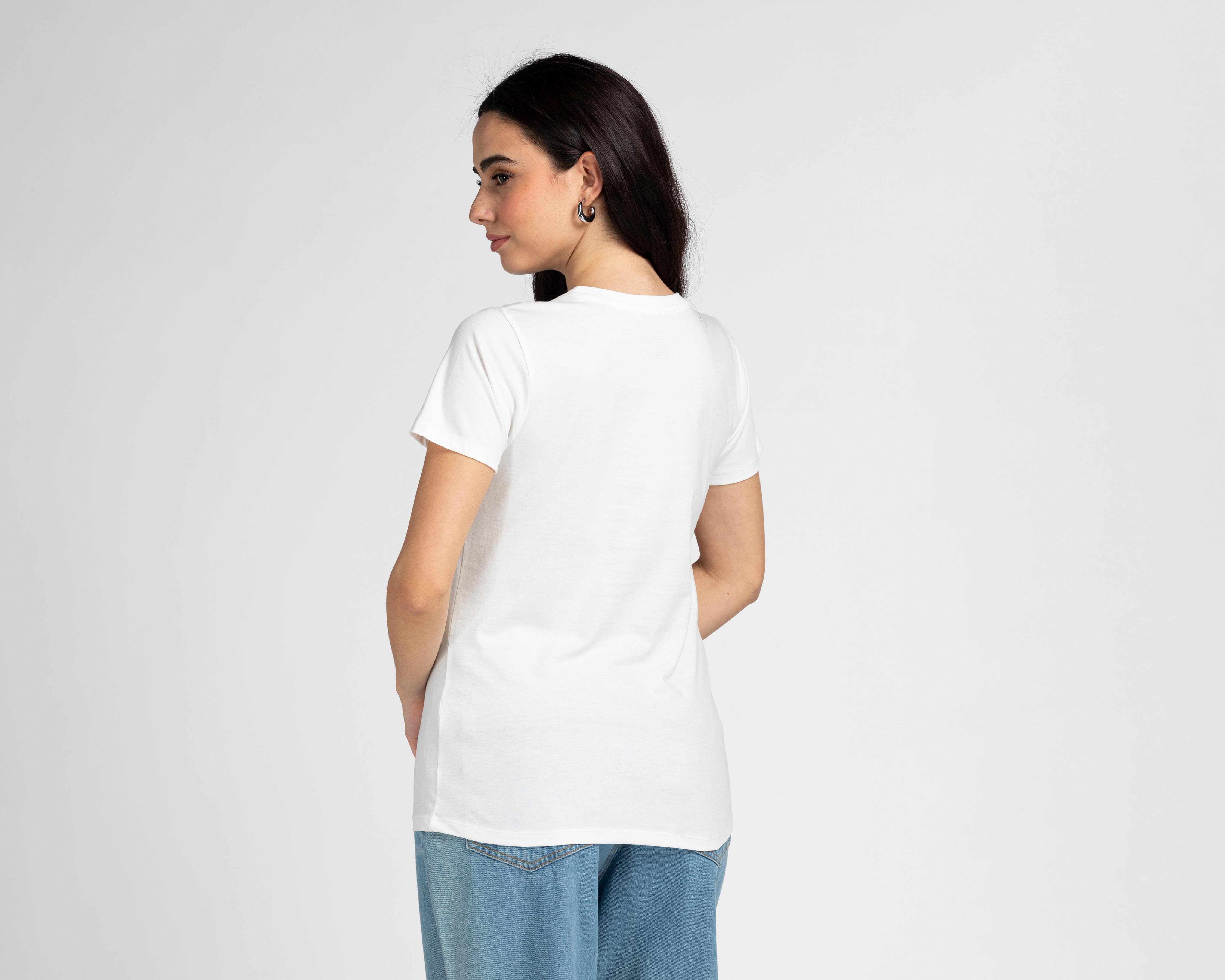 Foto 4 pulgar | Playera Refill Cuello Redondo para Mujer