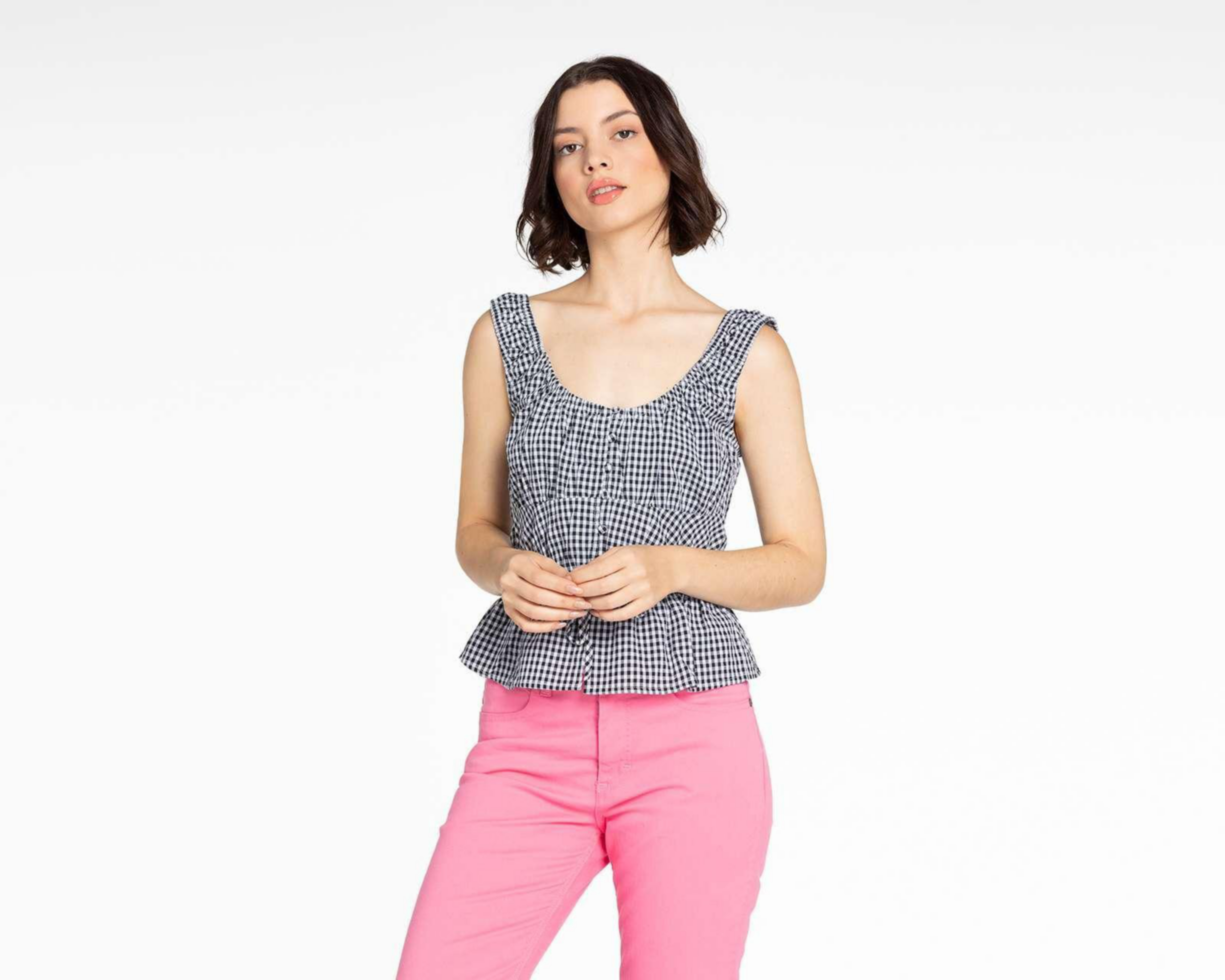 Blusa 18 Forever sin Mangas a Cuadros