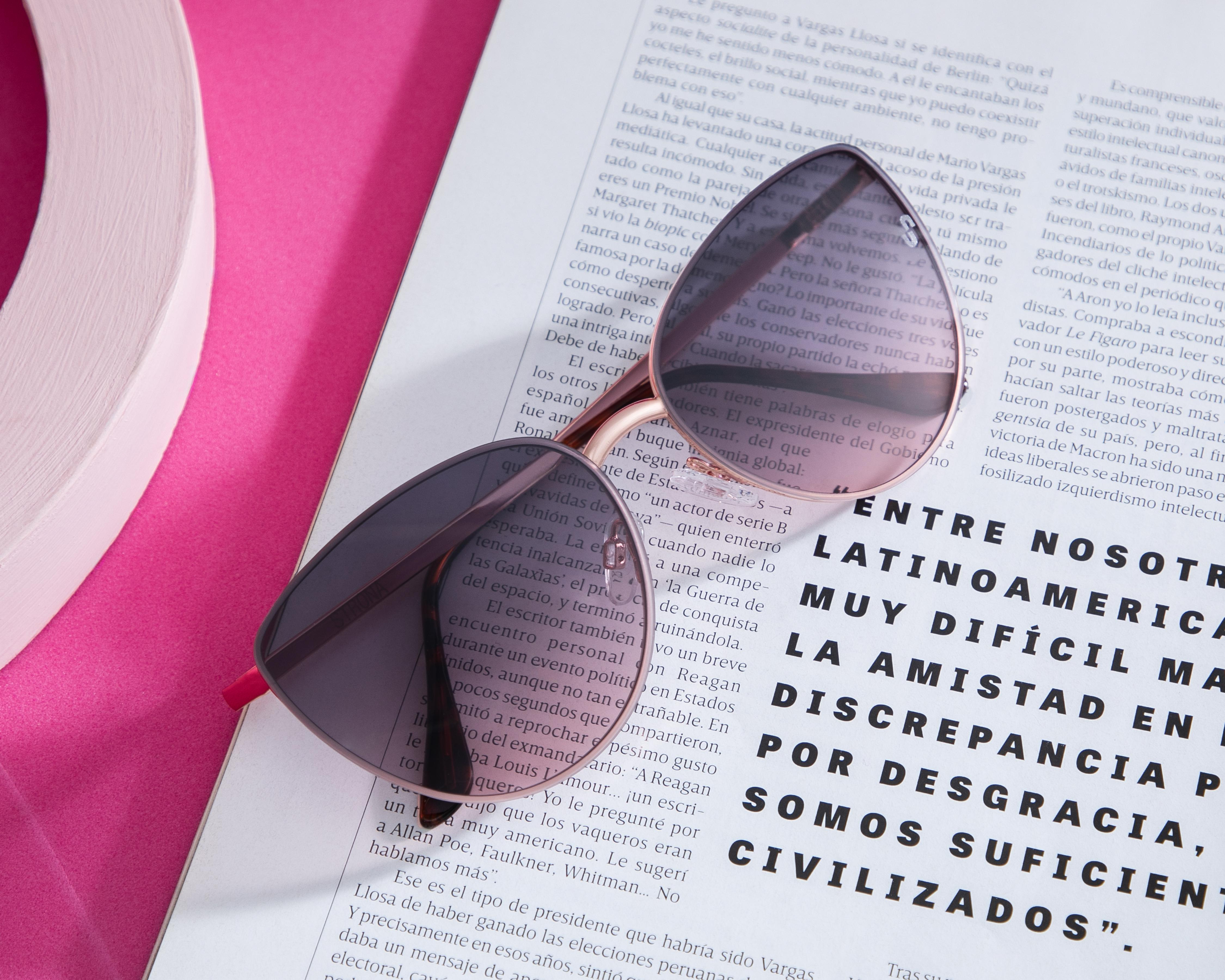 Foto 6 pulgar | Lentes de Sol Thinner Cat Eye Rose Gold