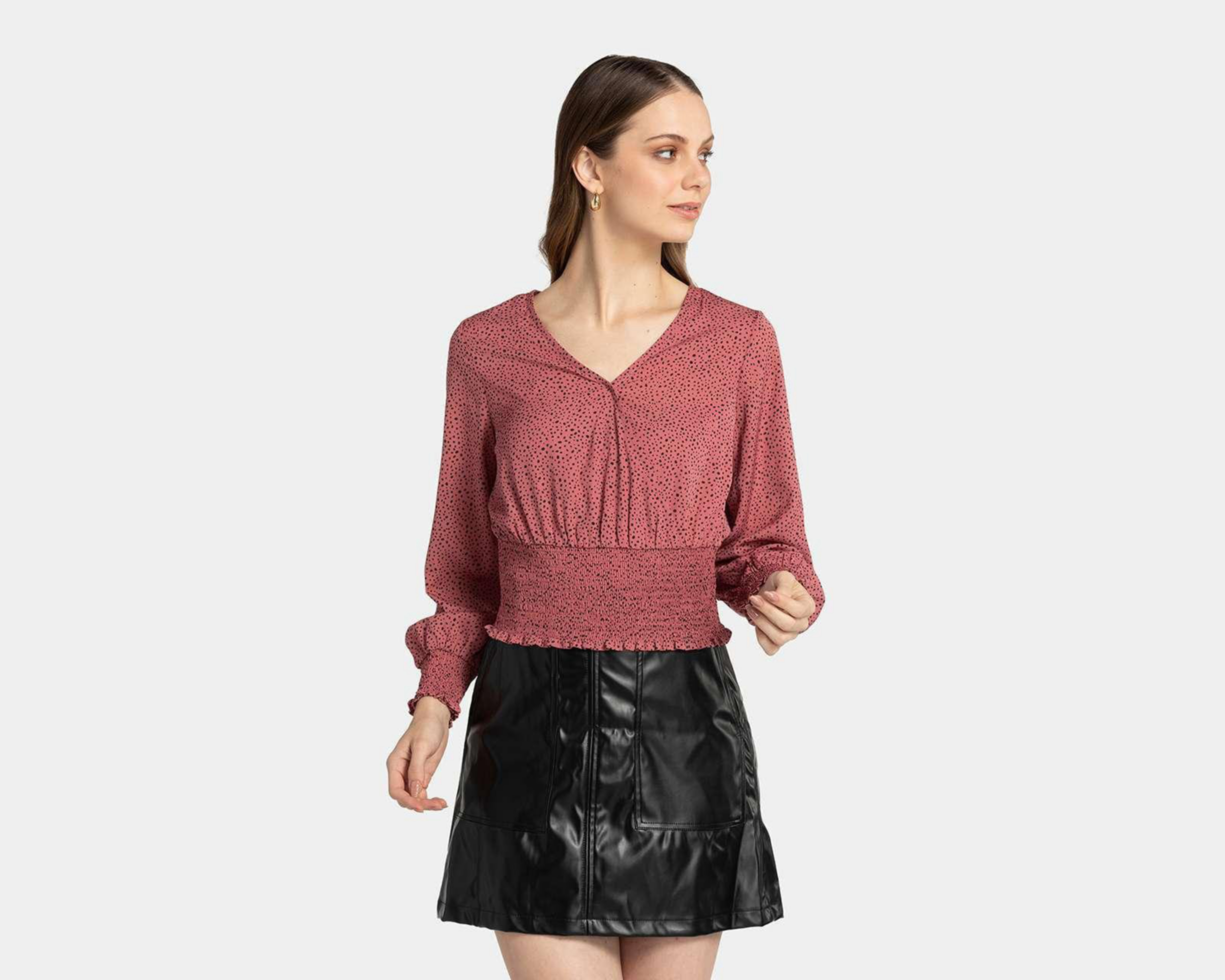Blusa Thinner Manga Larga con Elástico
