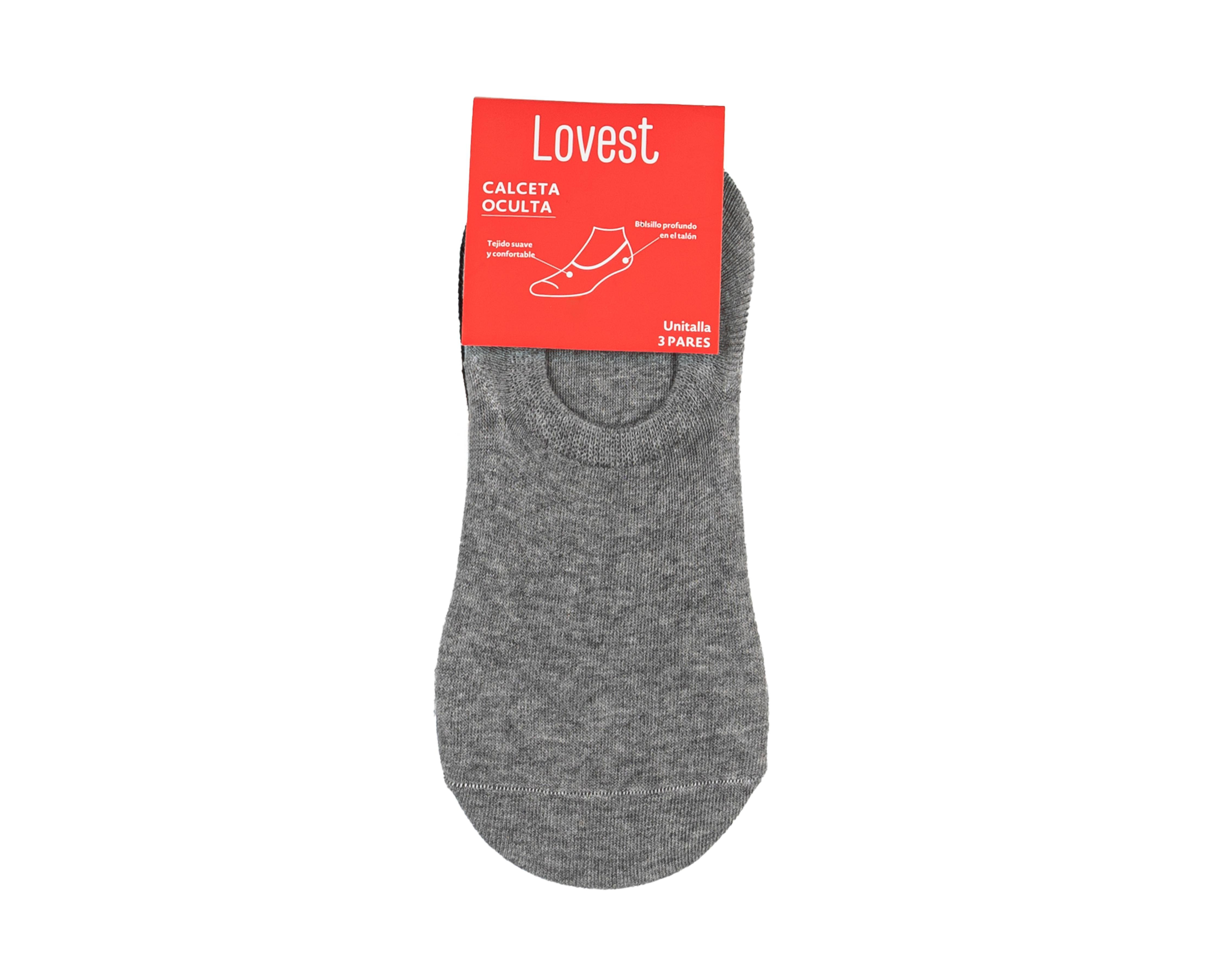 Foto 4 pulgar | Calcetas Invisibles Lovest para Mujer 3 Pares
