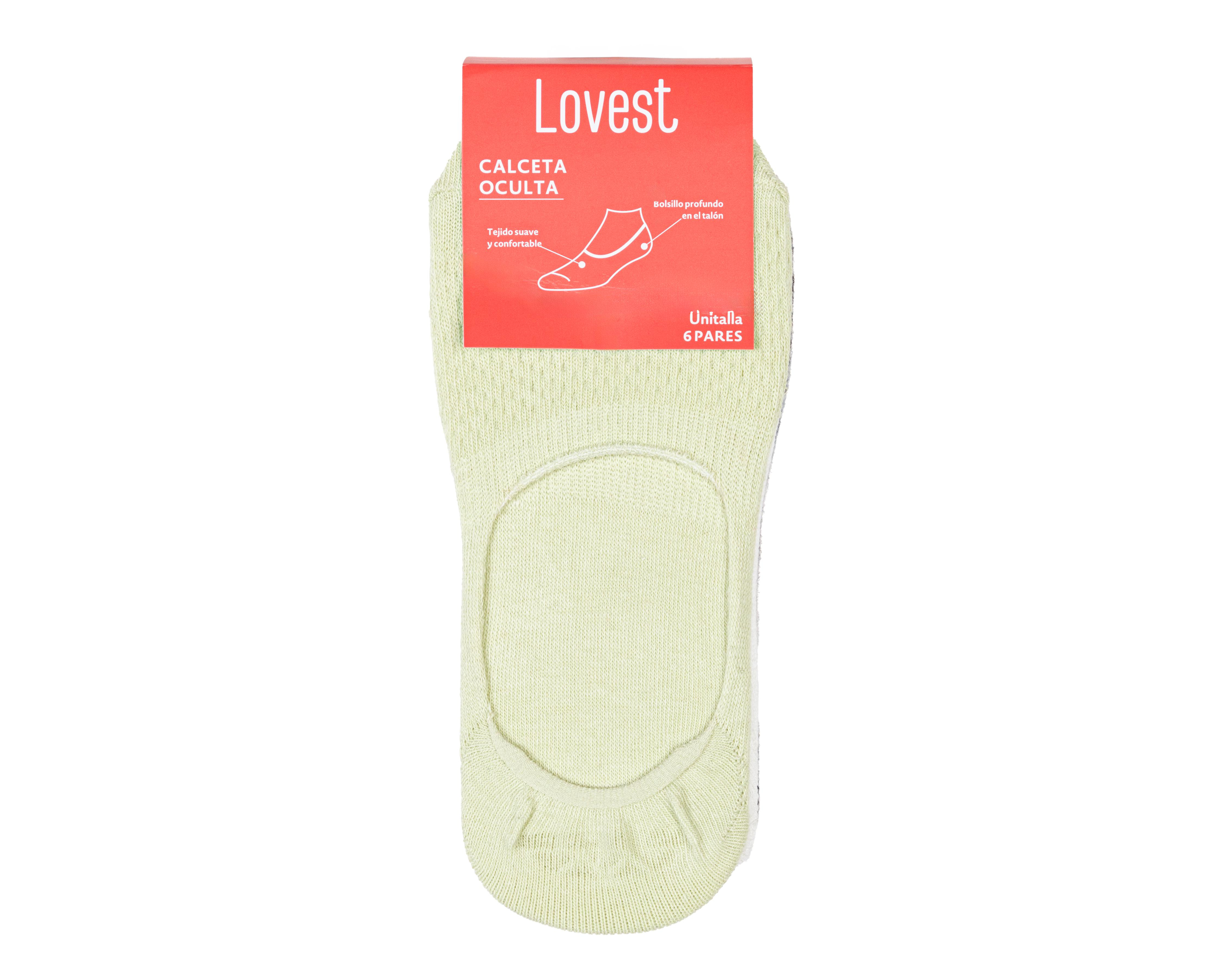 Foto 4 pulgar | Calcetas Invisibles Lovest para Mujer 6 Pares
