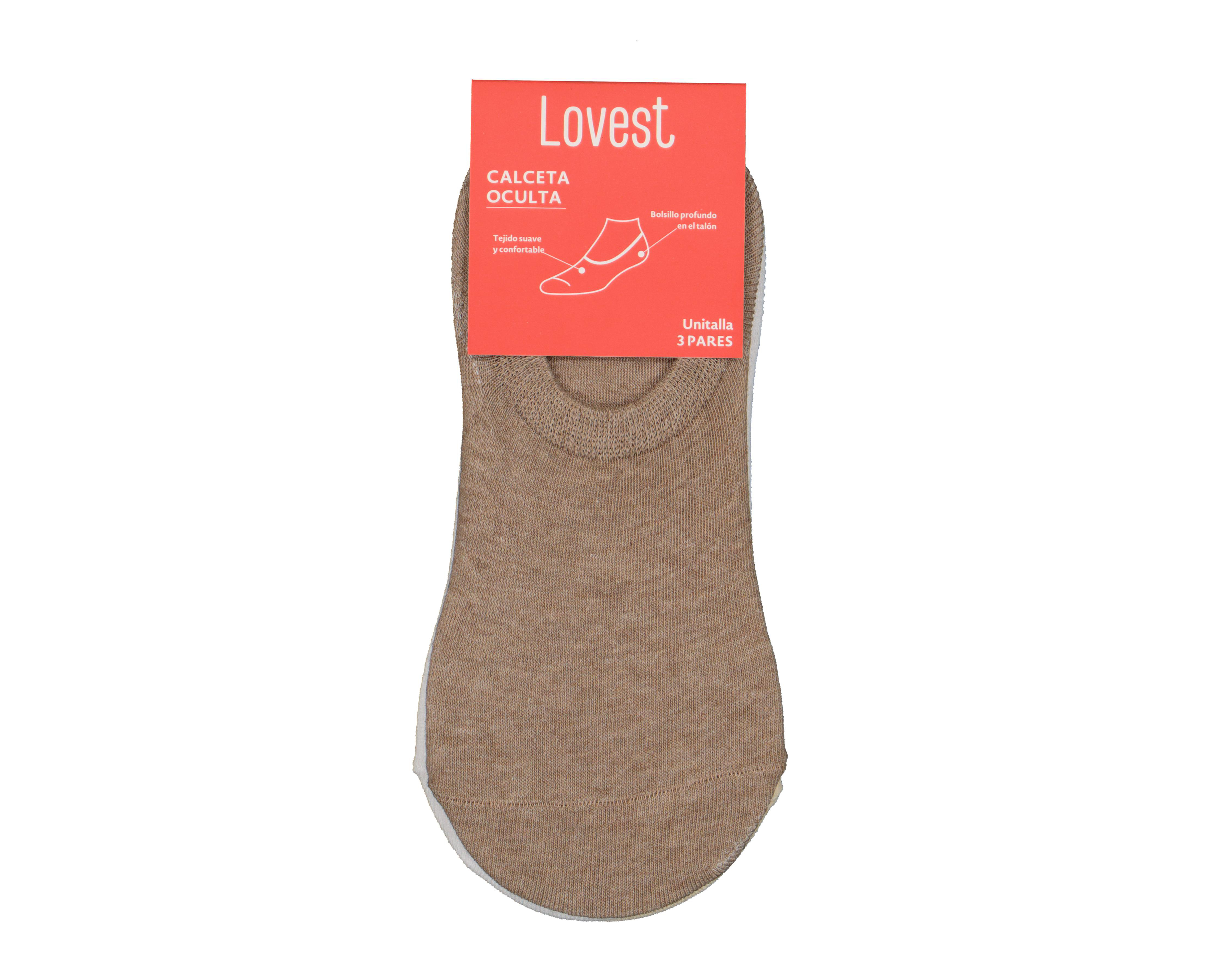 Foto 4 pulgar | Calcetas Invisibles Lovest para Mujer 3 Pares