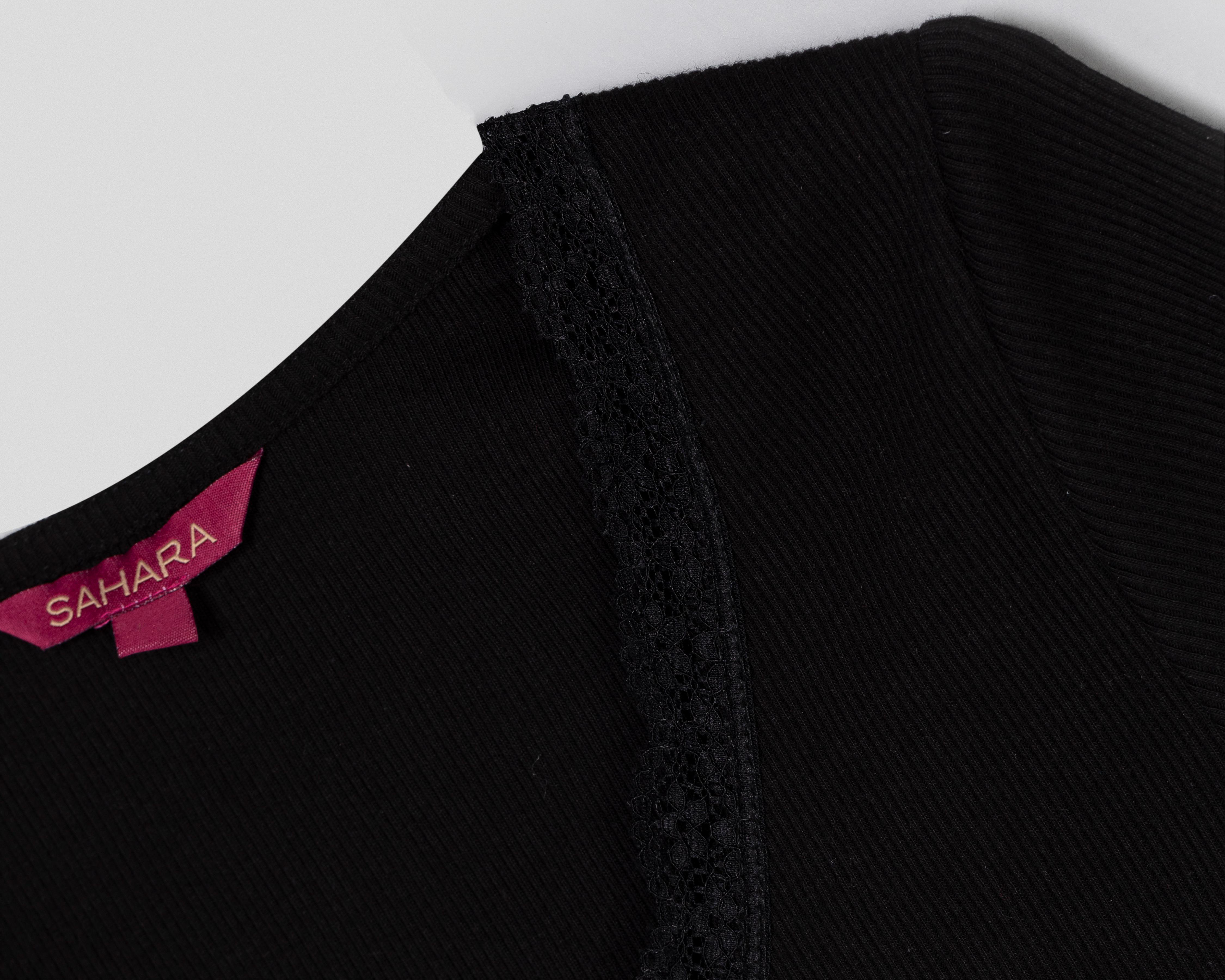Foto 6 pulgar | Playera Sahara con Encaje para Mujer