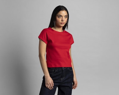 Foto 1 | Playera Thinner Roja para Mujer
