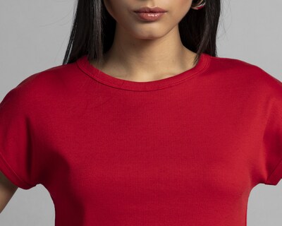 Foto 4 | Playera Thinner Roja para Mujer