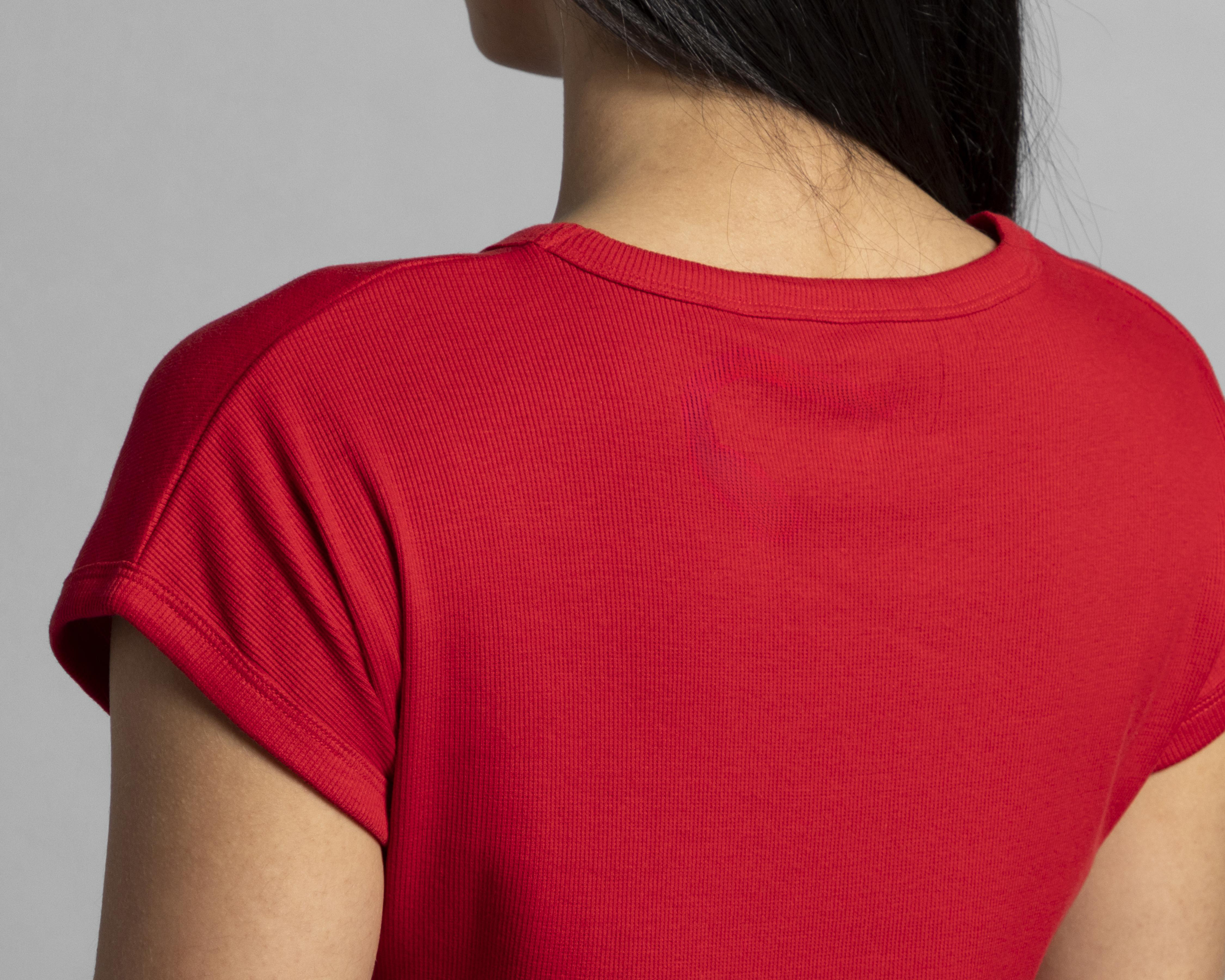 Foto 6 pulgar | Playera Thinner Roja para Mujer