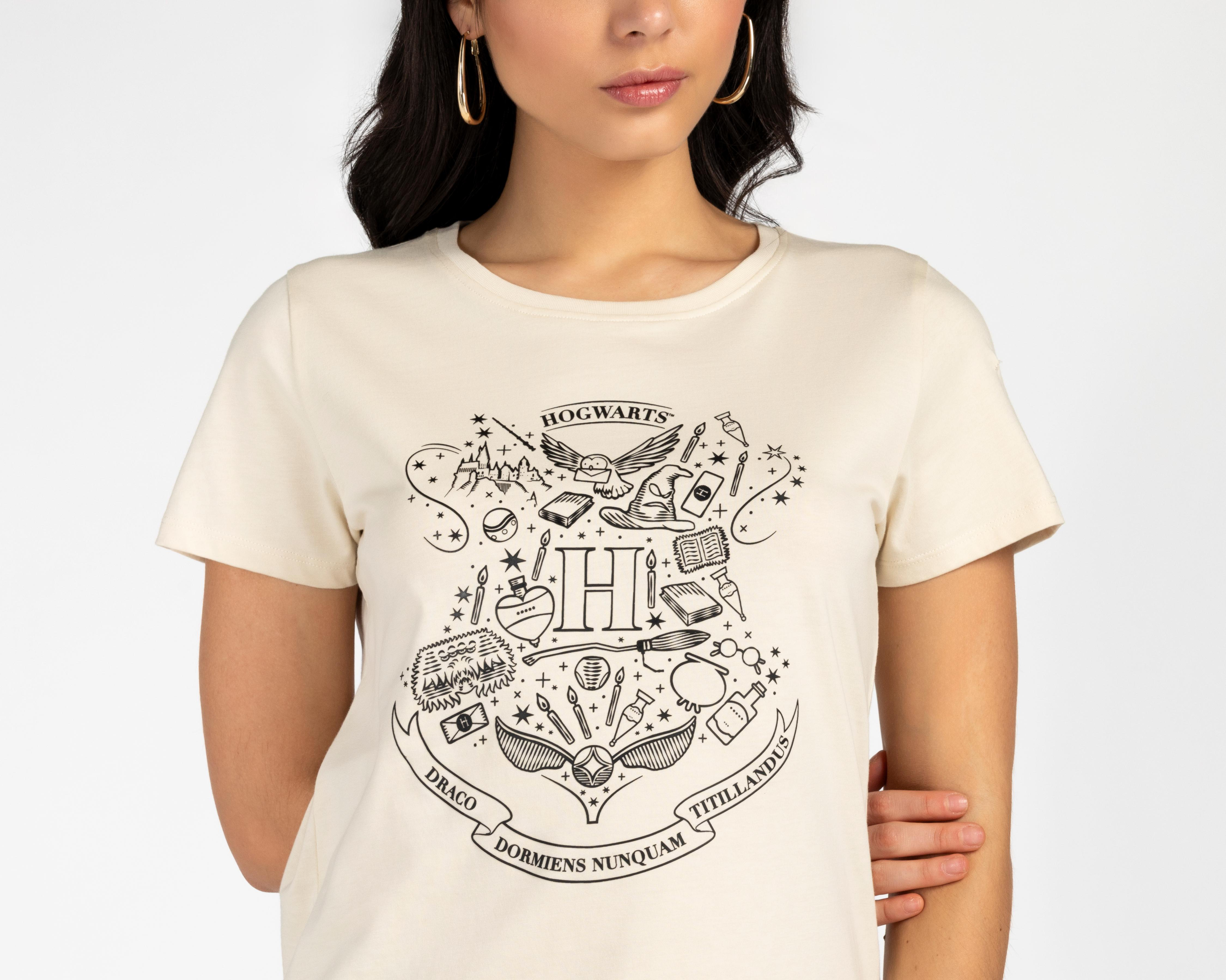 Foto 4 pulgar | Playera Harry Potter Manga Corta para Mujer