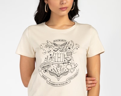 Foto 3 | Playera Harry Potter Manga Corta para Mujer
