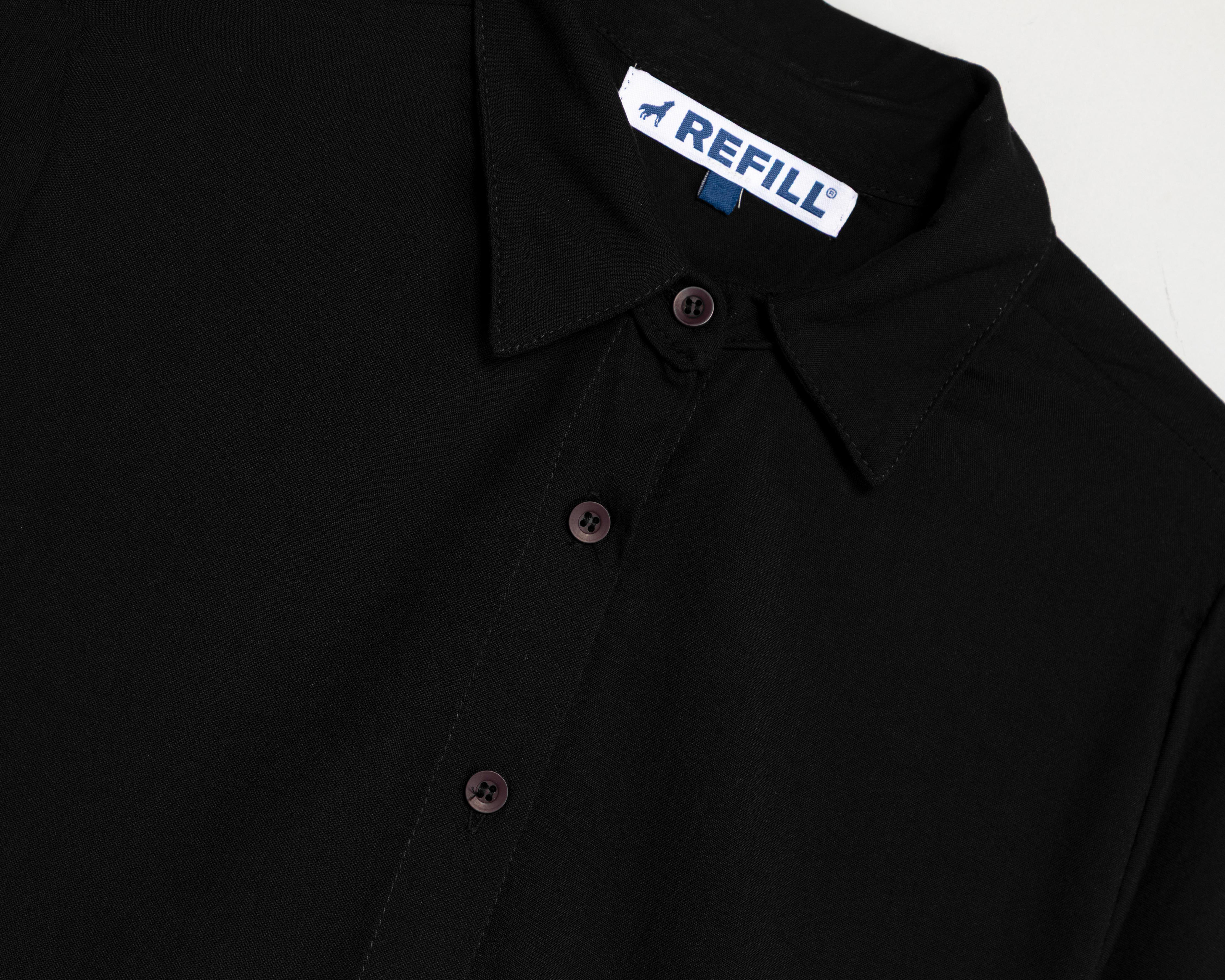 Foto 4 pulgar | Blusa Negra Refill para Mujer
