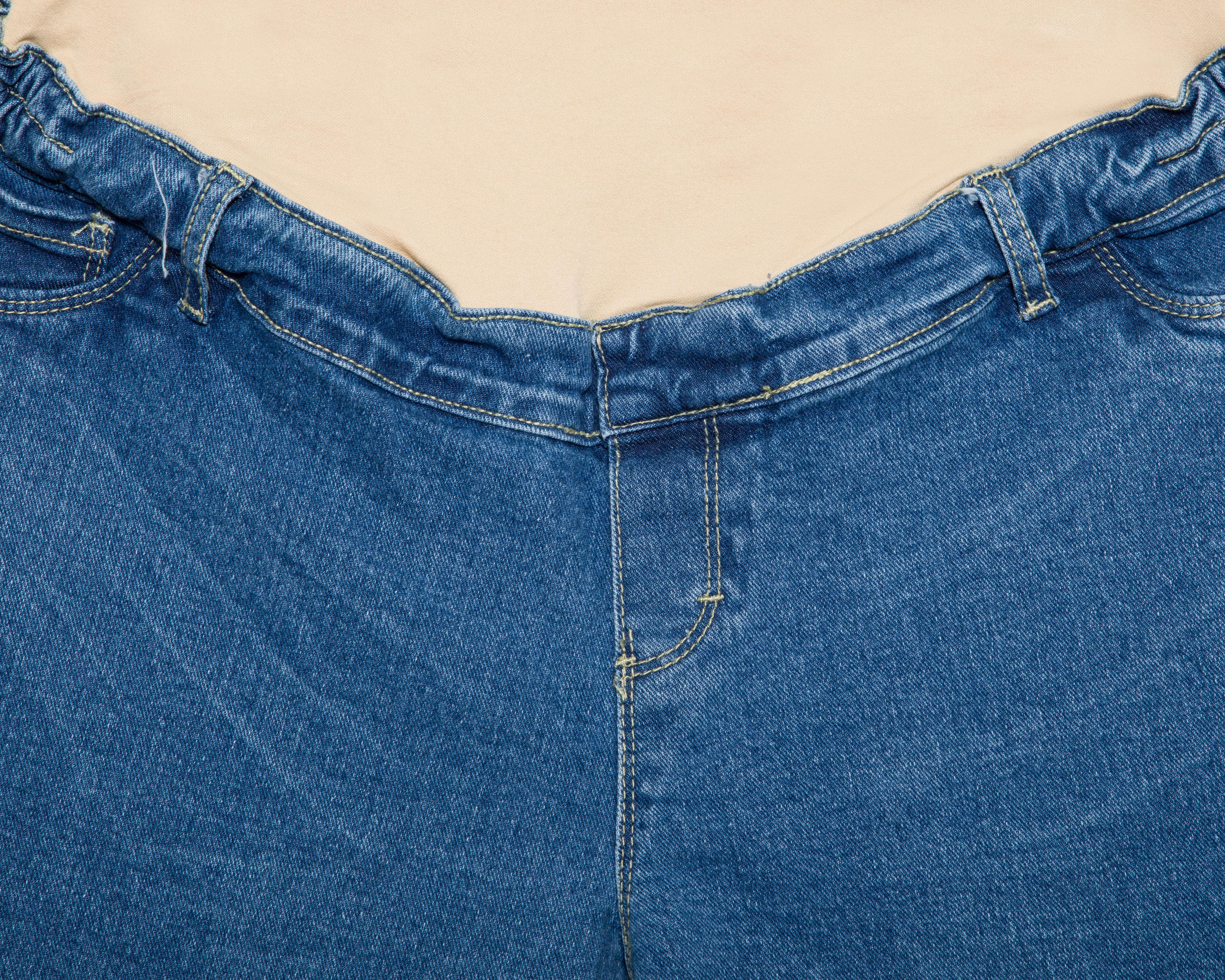 Foto 4 pulgar | Pantalón de Maternidad Azul Mamá Bella