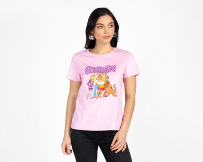 Foto 1 | Playera Scooby Doo Manga Corta para Mujer