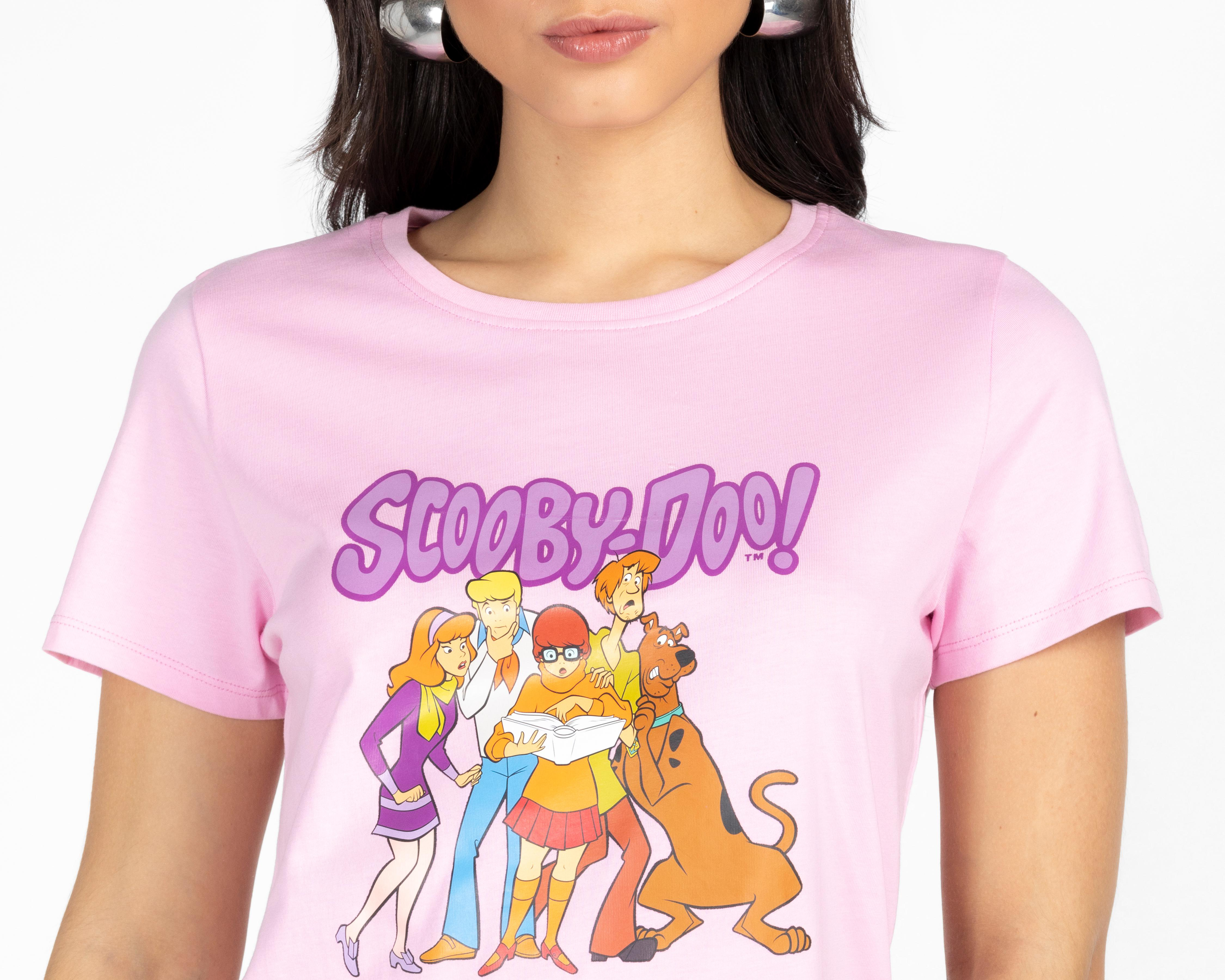 Foto 3 | Playera Scooby Doo Manga Corta para Mujer
