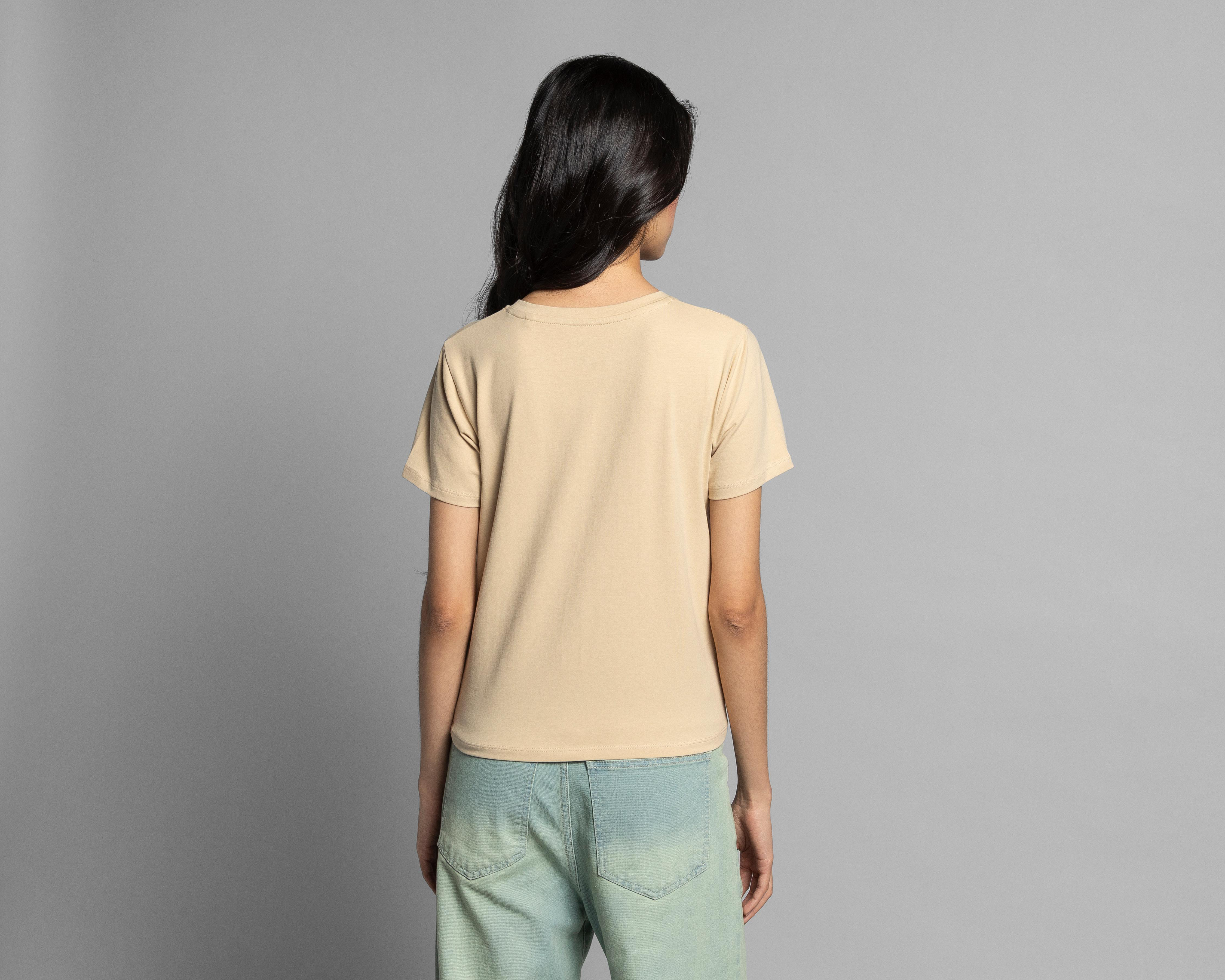 Foto 4 pulgar | Playera Thinner Coral para Mujer