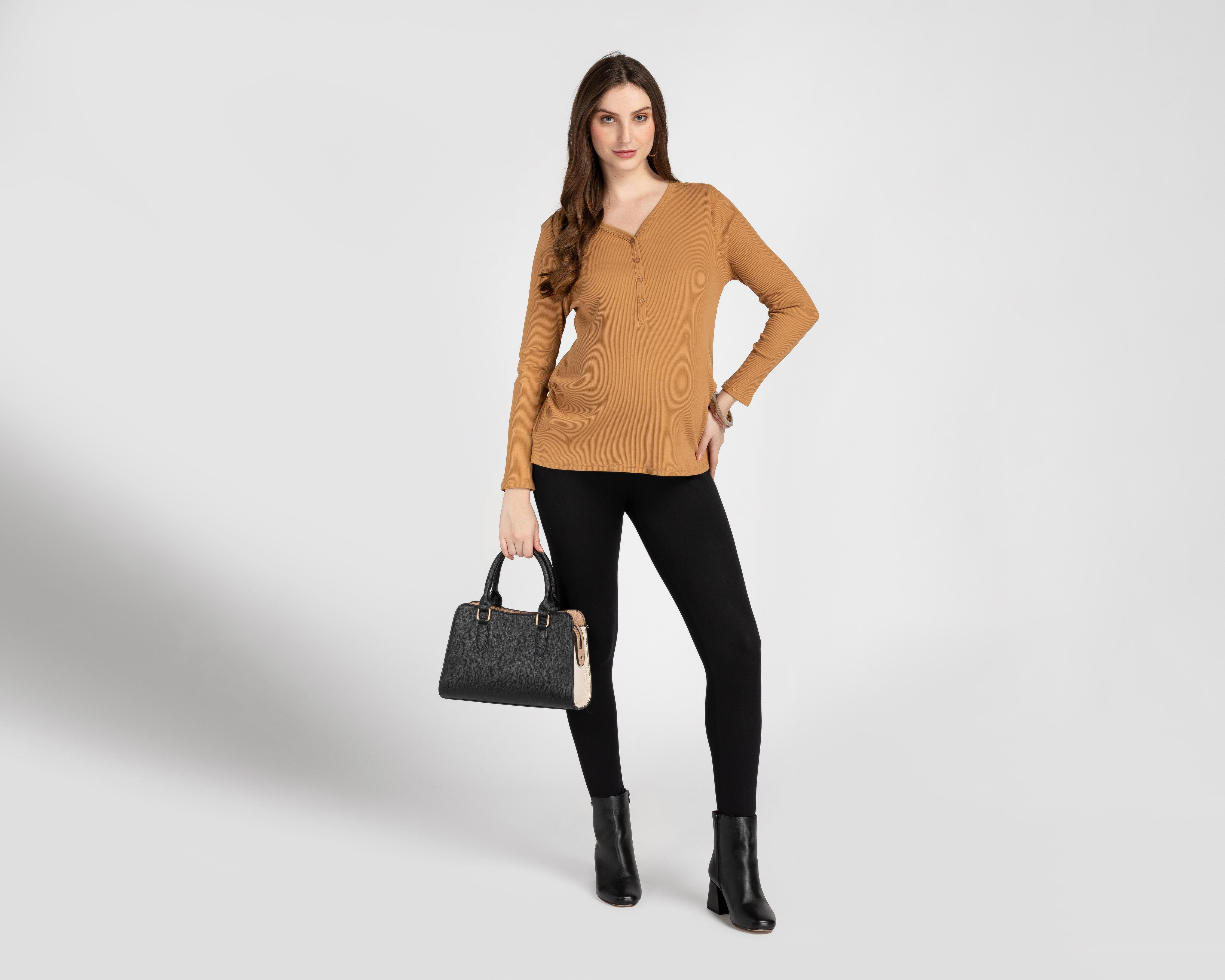 Foto 3 pulgar | Blusa de Maternidad Mamá Bella Manga Larga