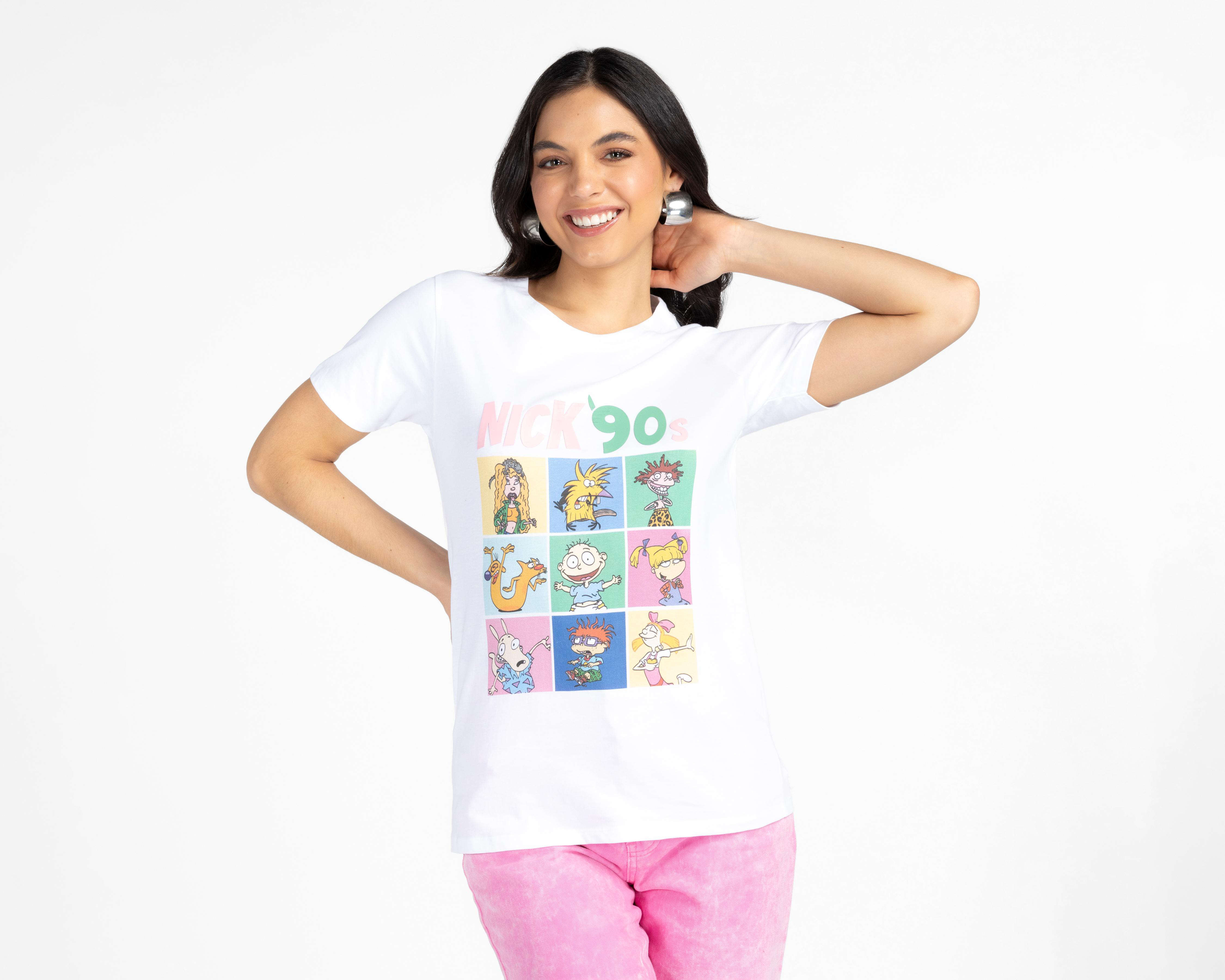 Foto 2 pulgar | Playera Nickelodeon Manga Corta para Mujer