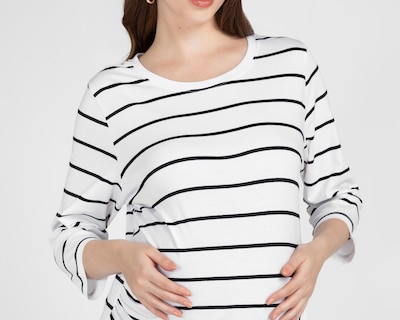 Foto 4 | Blusa de Maternidad Mamá Bella a Rayas
