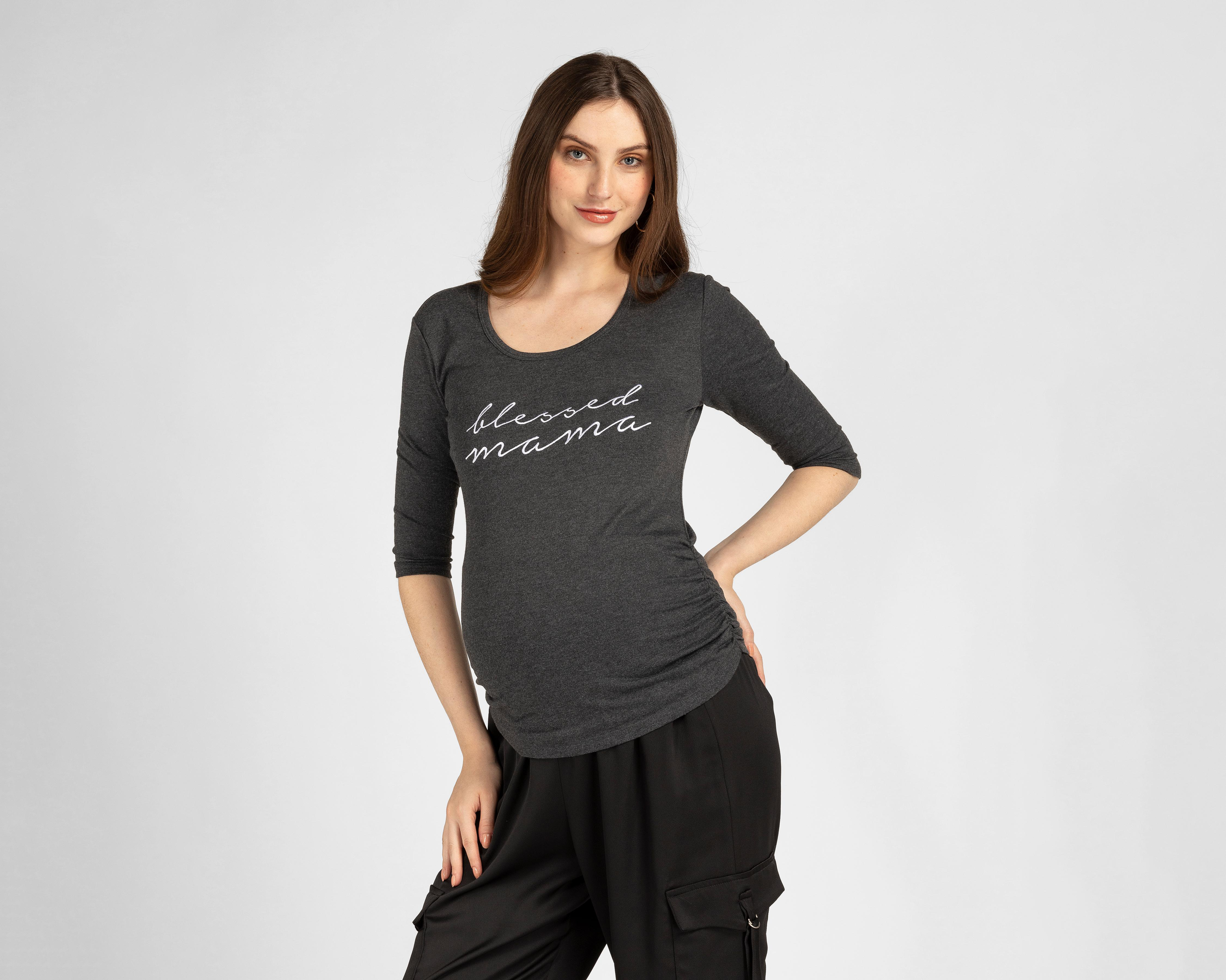 Foto 1 | Blusa de Maternidad Mamá Bella Cuello Redondo