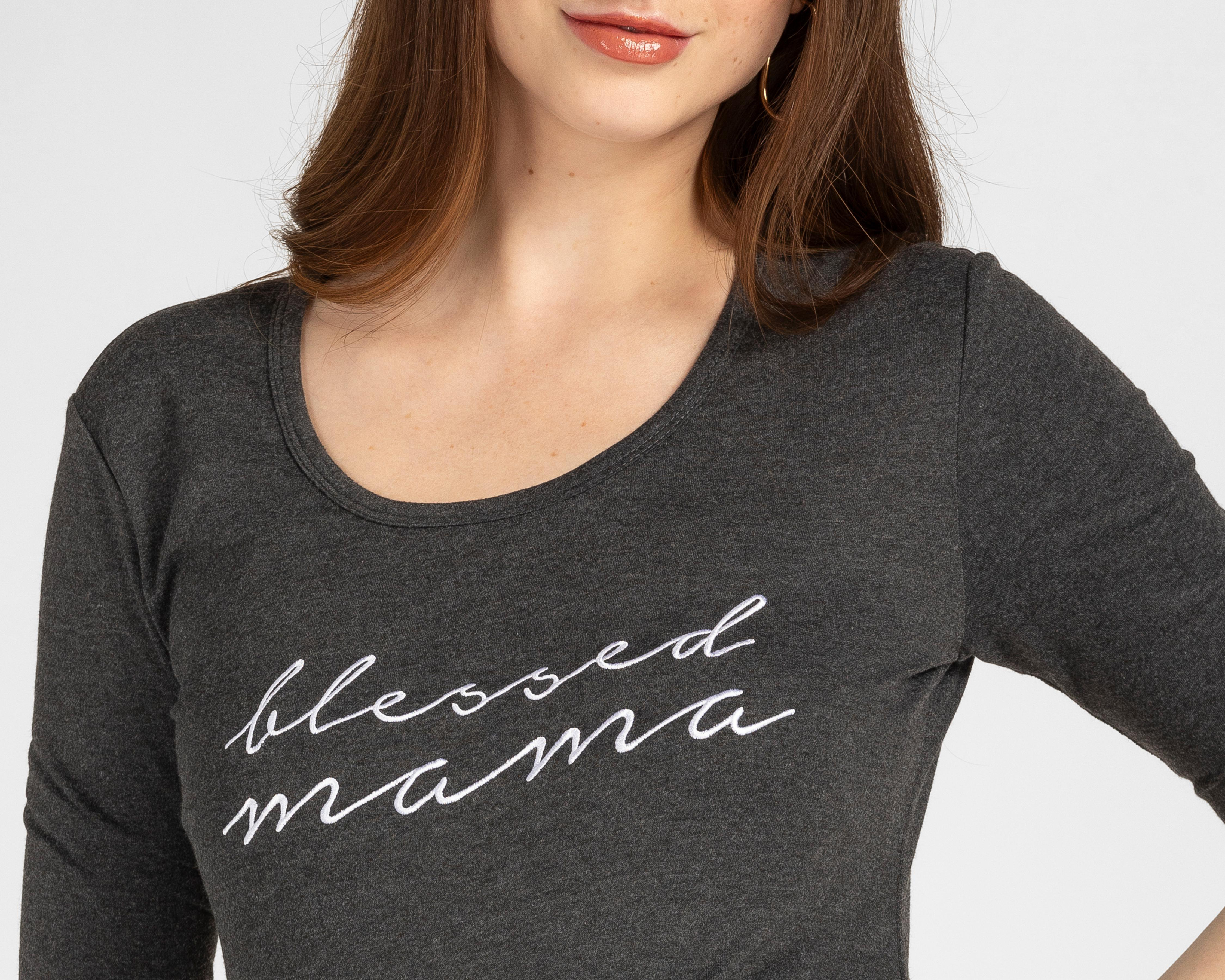 Foto 5 pulgar | Blusa de Maternidad Mamá Bella Cuello Redondo