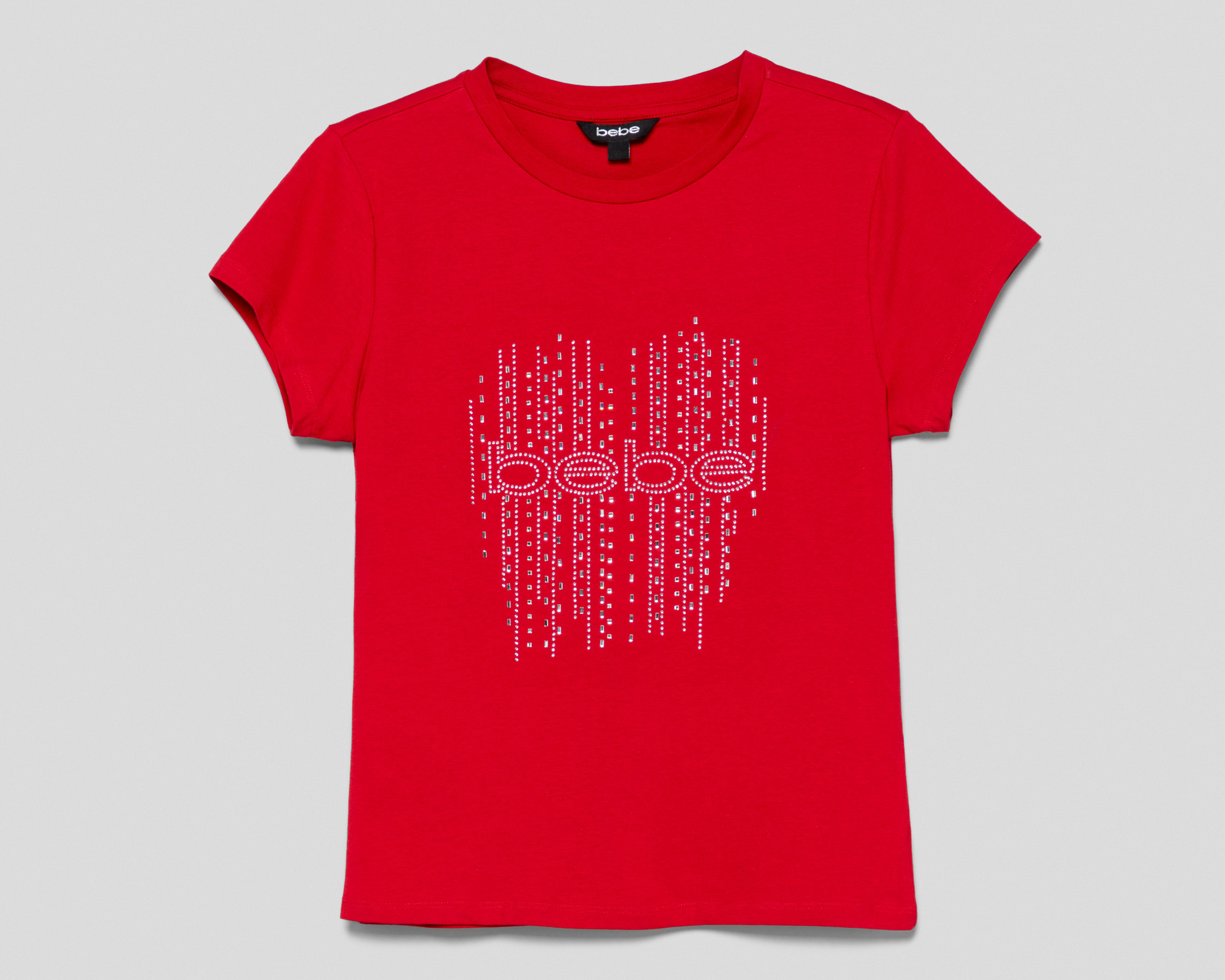 Foto 2 pulgar | Playera Bebe con Pedrería para Mujer