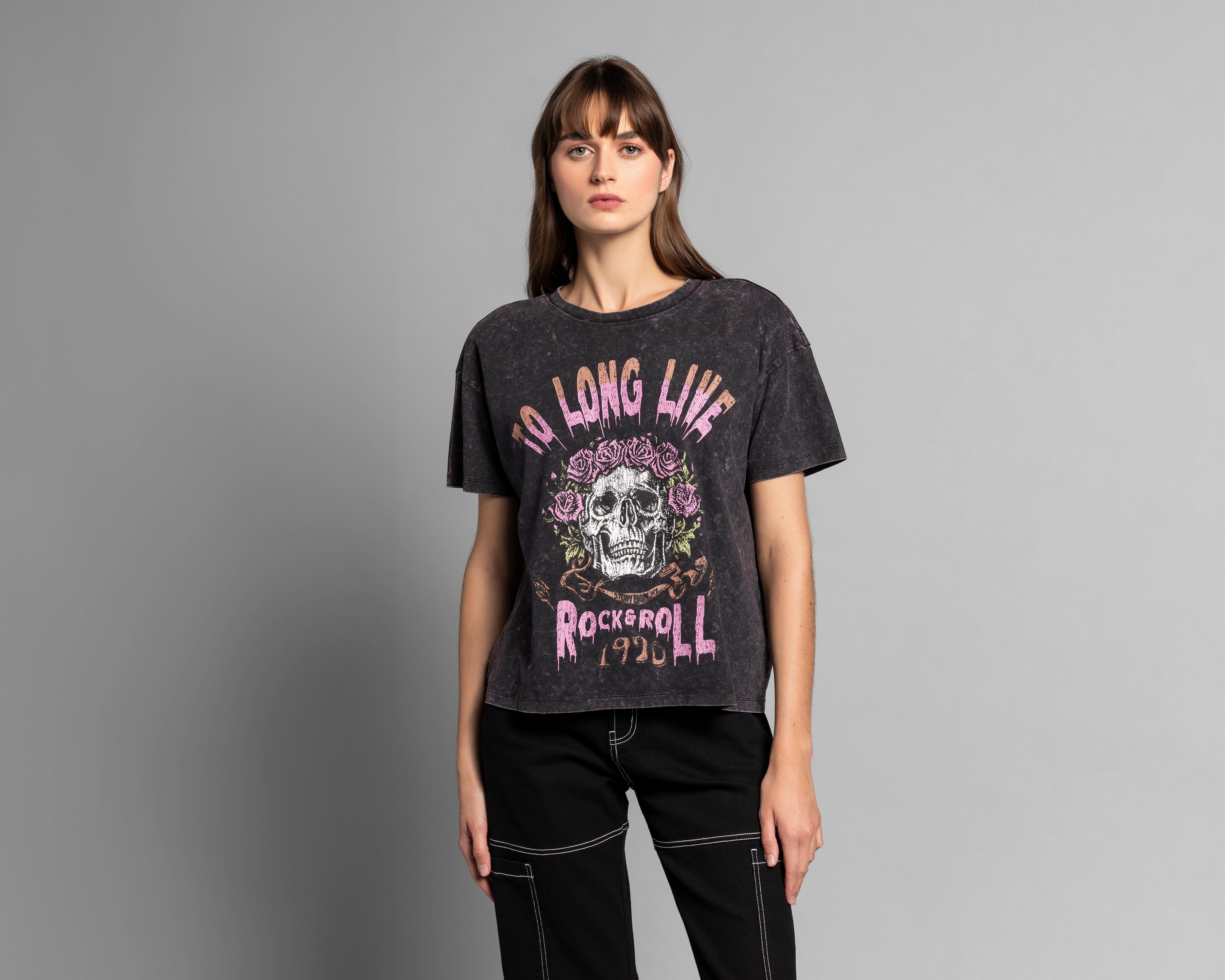 Foto 2 pulgar | Playera Thinner Estampada para Mujer