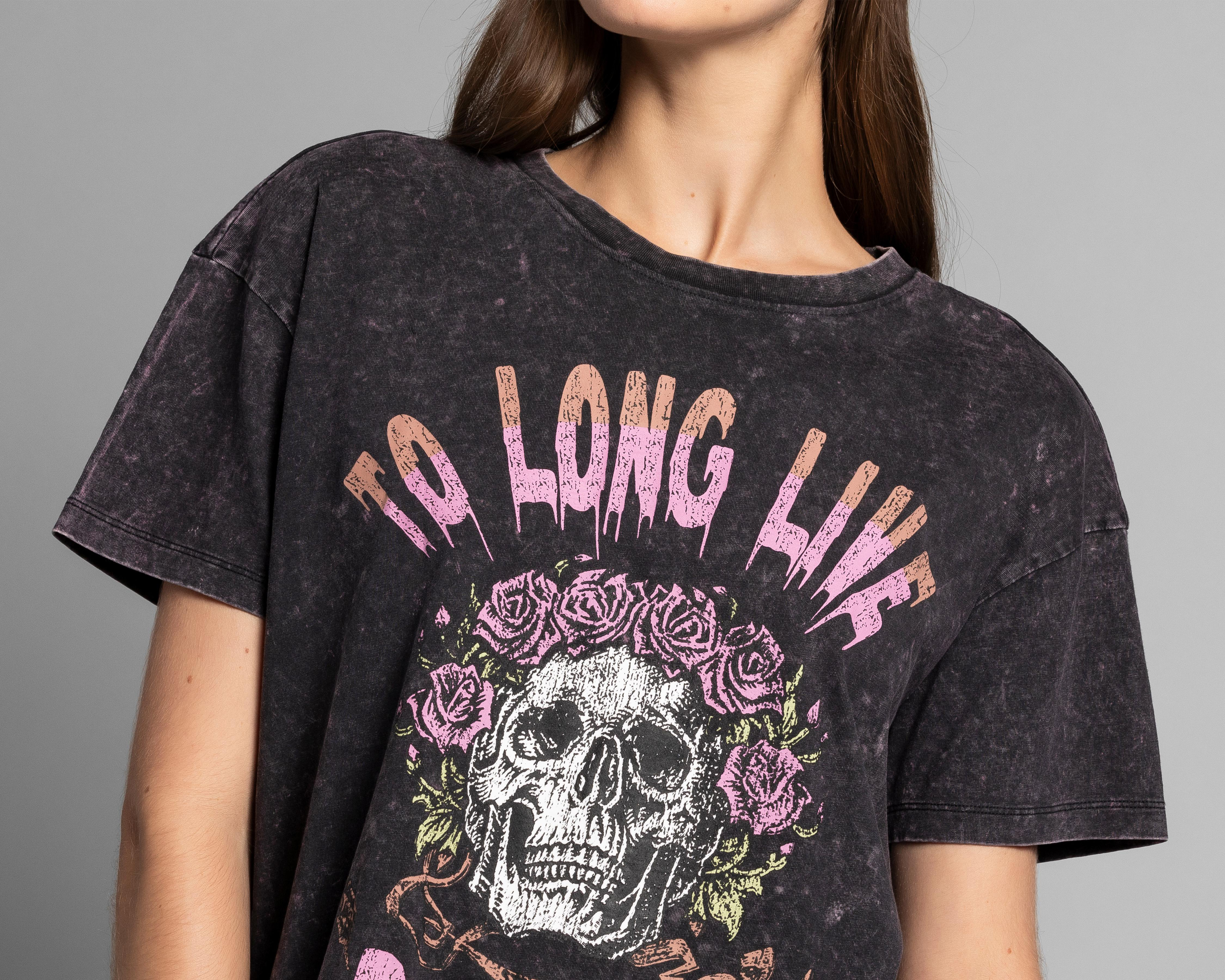 Foto 5 pulgar | Playera Thinner Estampada para Mujer