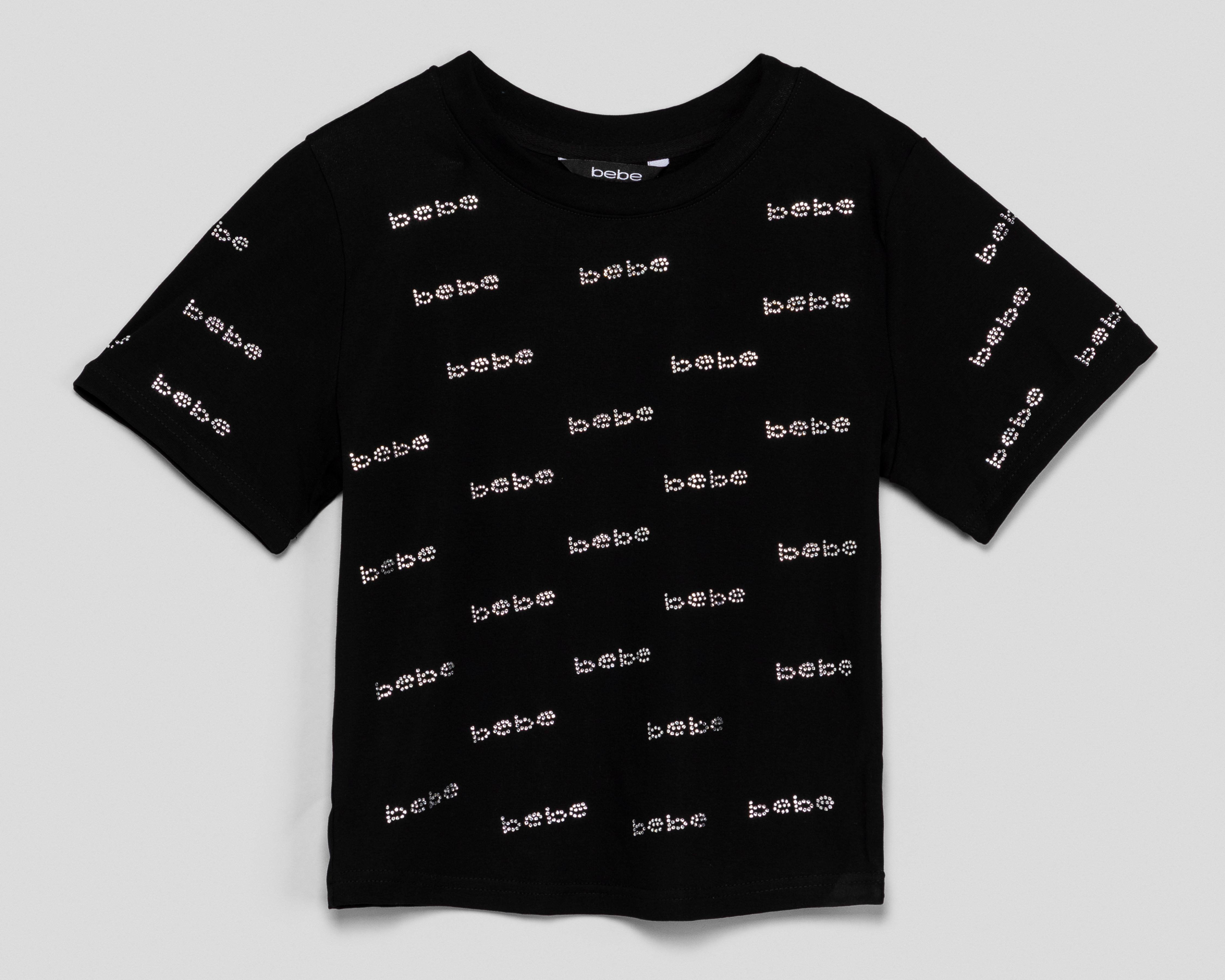 Foto 1 | Playera Cuello Redondo Negra Bebe para Mujer