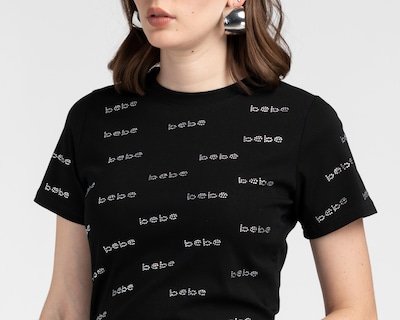Foto 4 | Playera Cuello Redondo Negra Bebe para Mujer