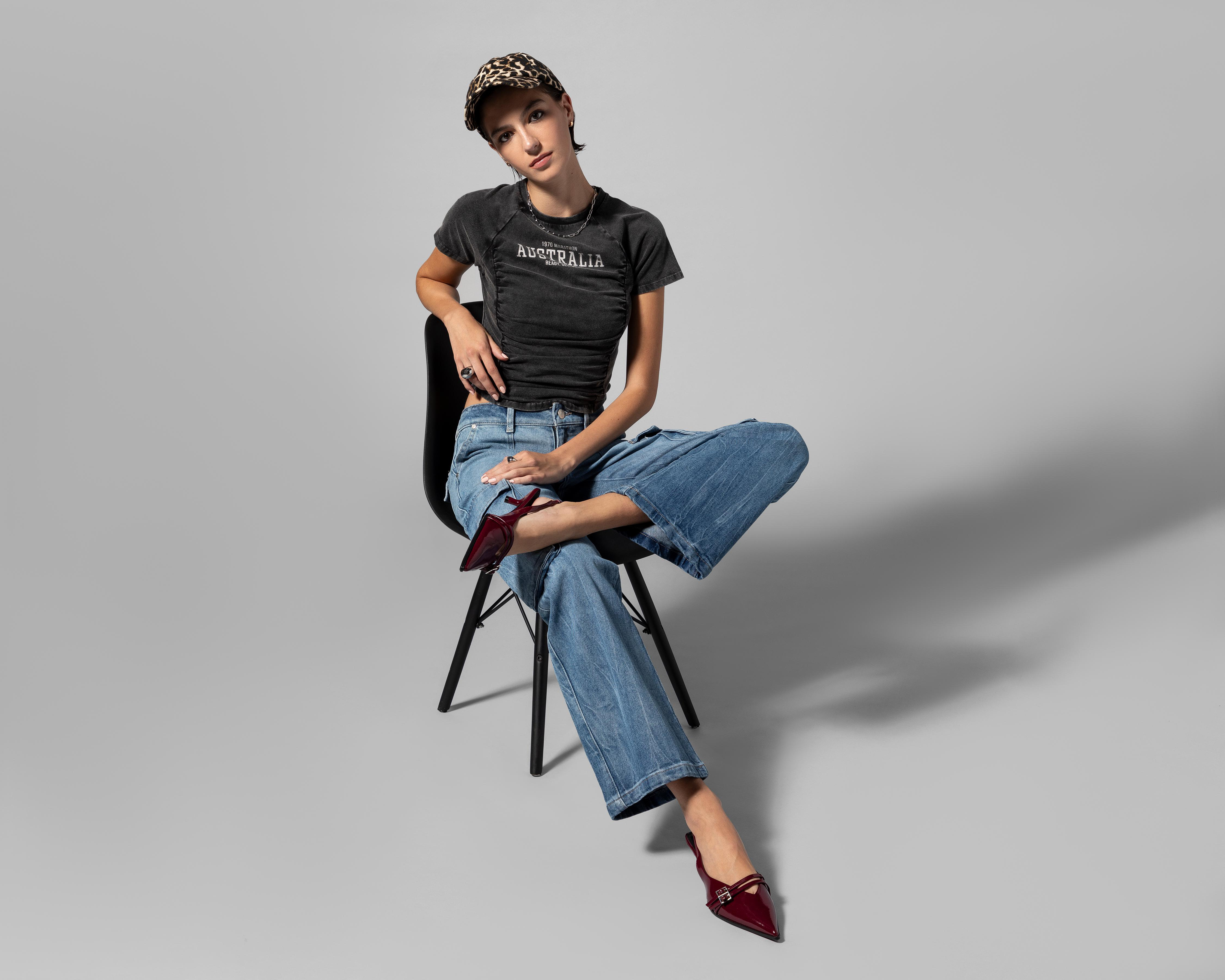 Foto 2 | Playera Thinner Cuello Redondo para Mujer