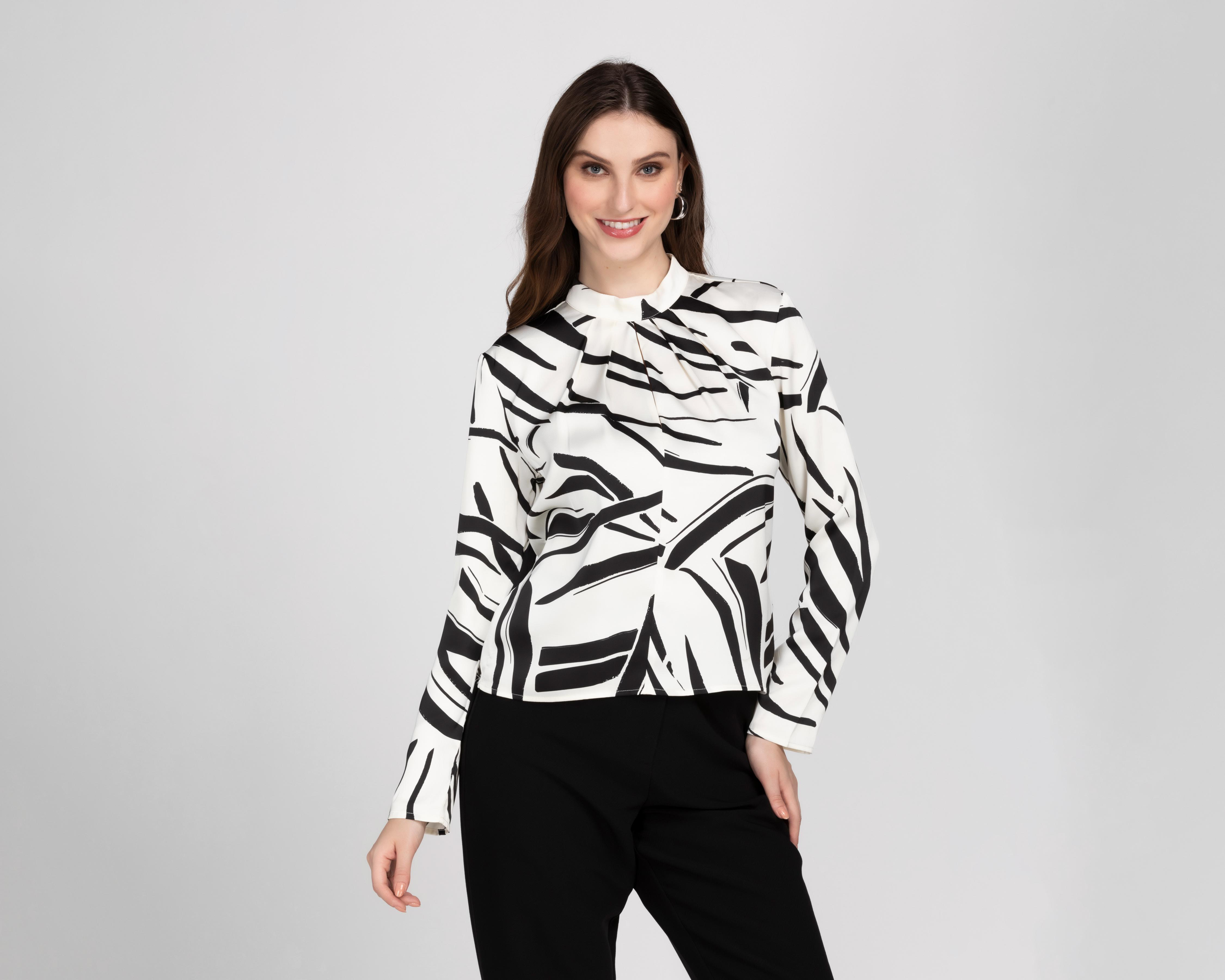Foto 2 pulgar | Blusa Sahara Manga Larga para Mujer