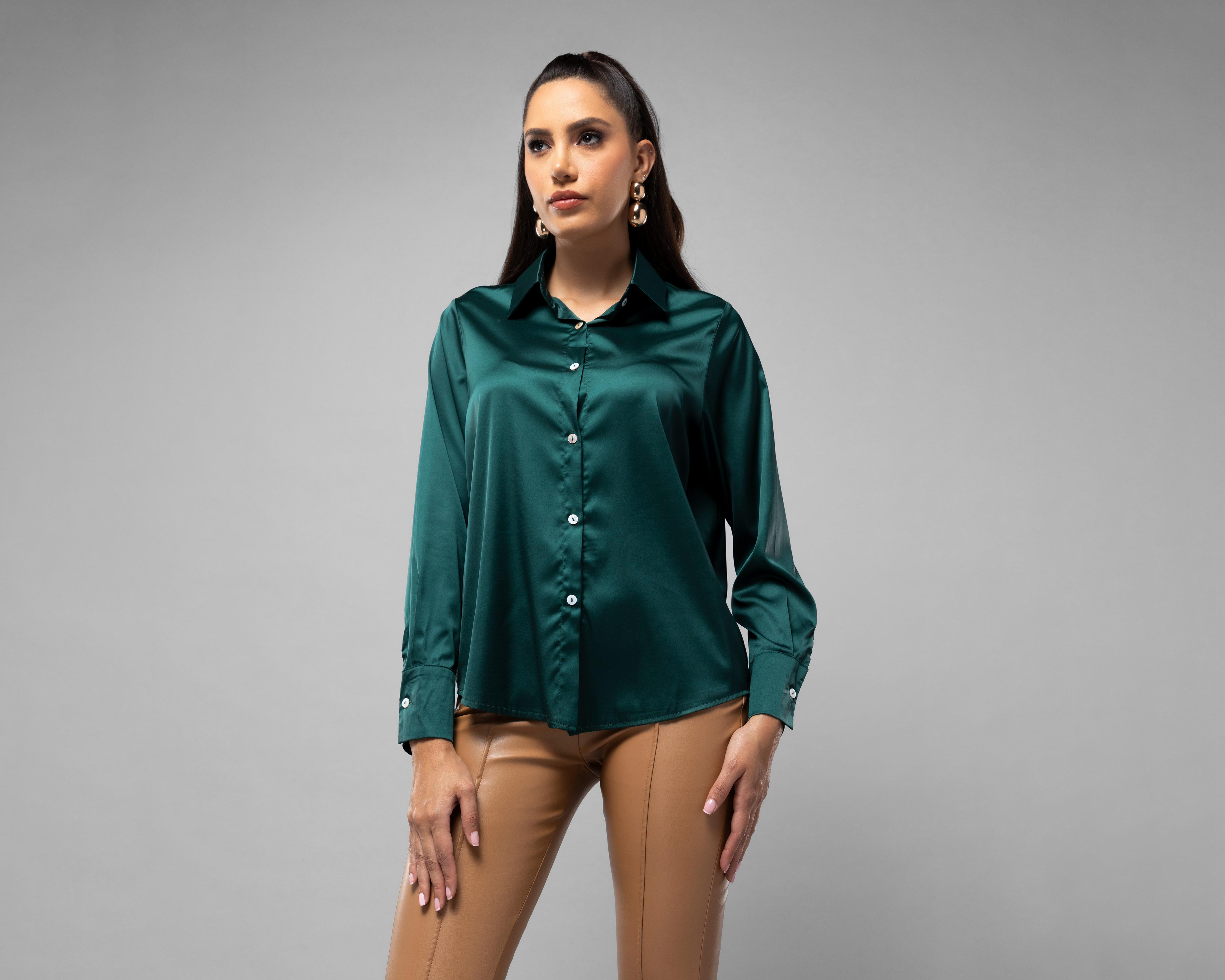 Foto 2 pulgar | Camisa Jennifer Lopez Satinada para Mujer
