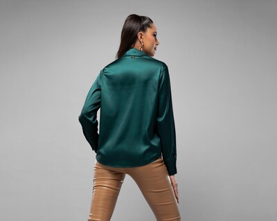 Foto 3 | Camisa Jennifer Lopez Satinada para Mujer