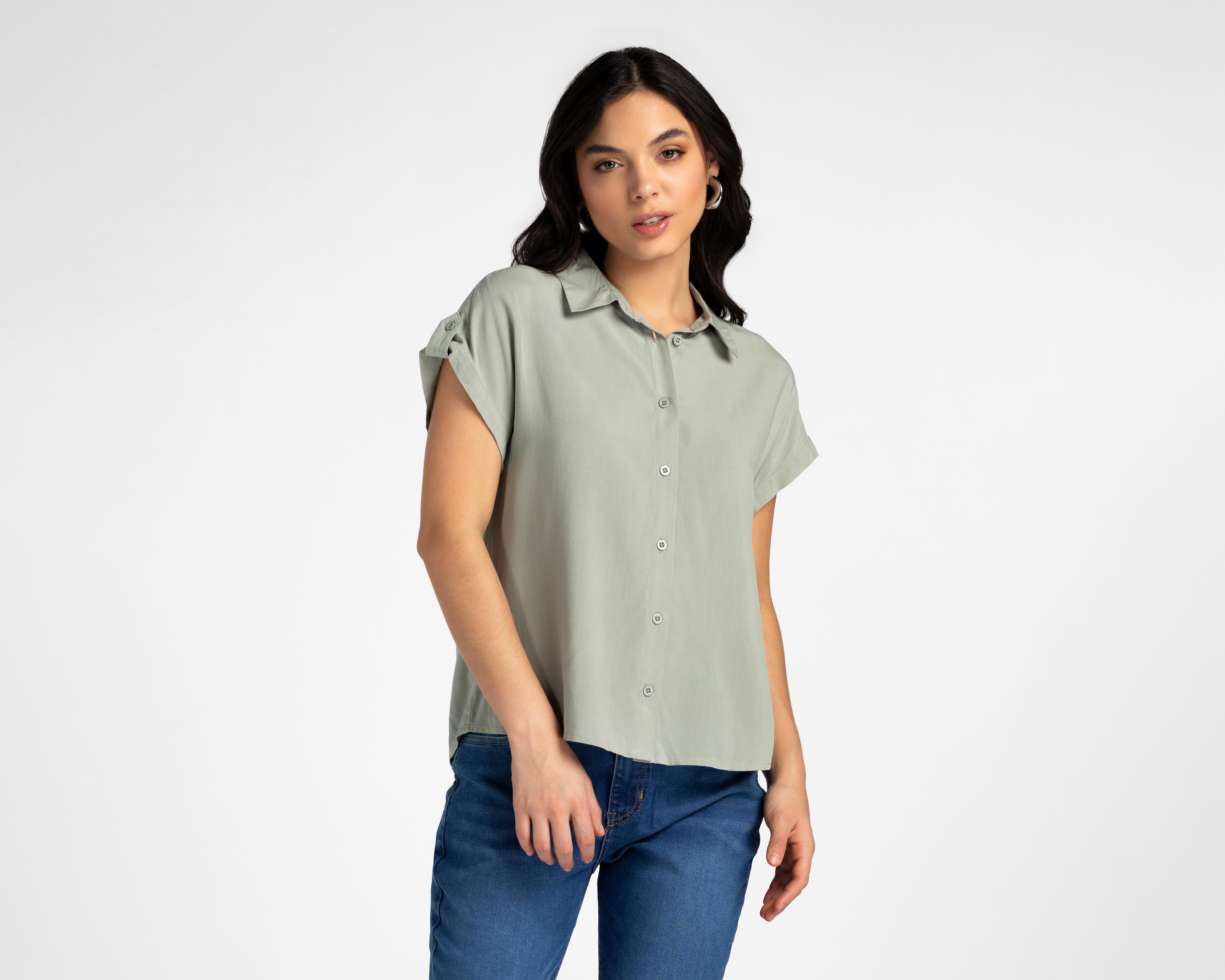 Foto 2 pulgar | Blusa Refill Manga Corta para Mujer