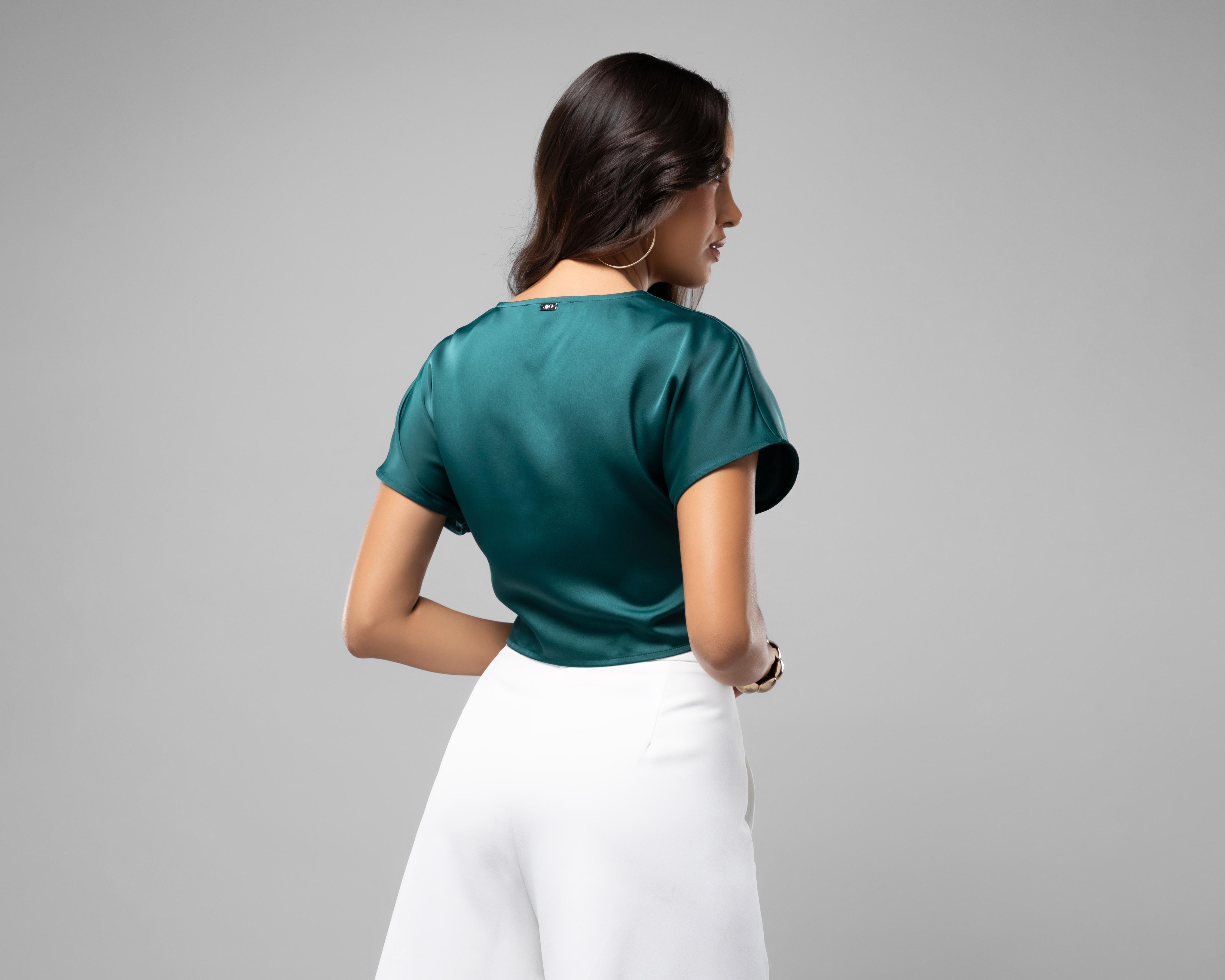 Foto 3 | Blusa Jennifer Lopez de Satín para Mujer
