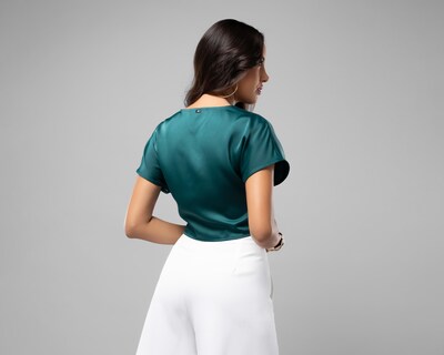 Foto 3 | Blusa Jennifer Lopez de Satín para Mujer