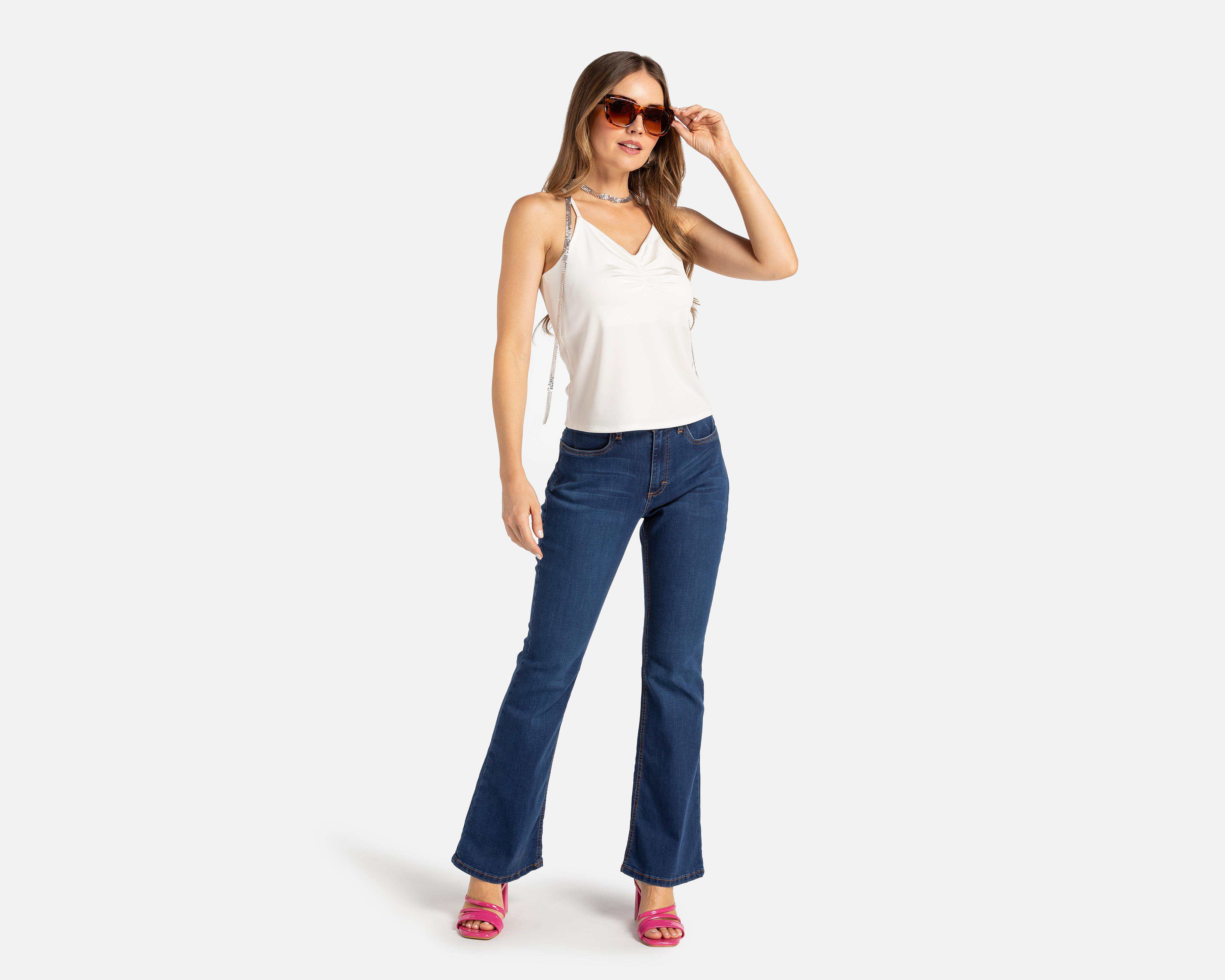 Foto 3 pulgar | Jeans Flare Lee para Mujer