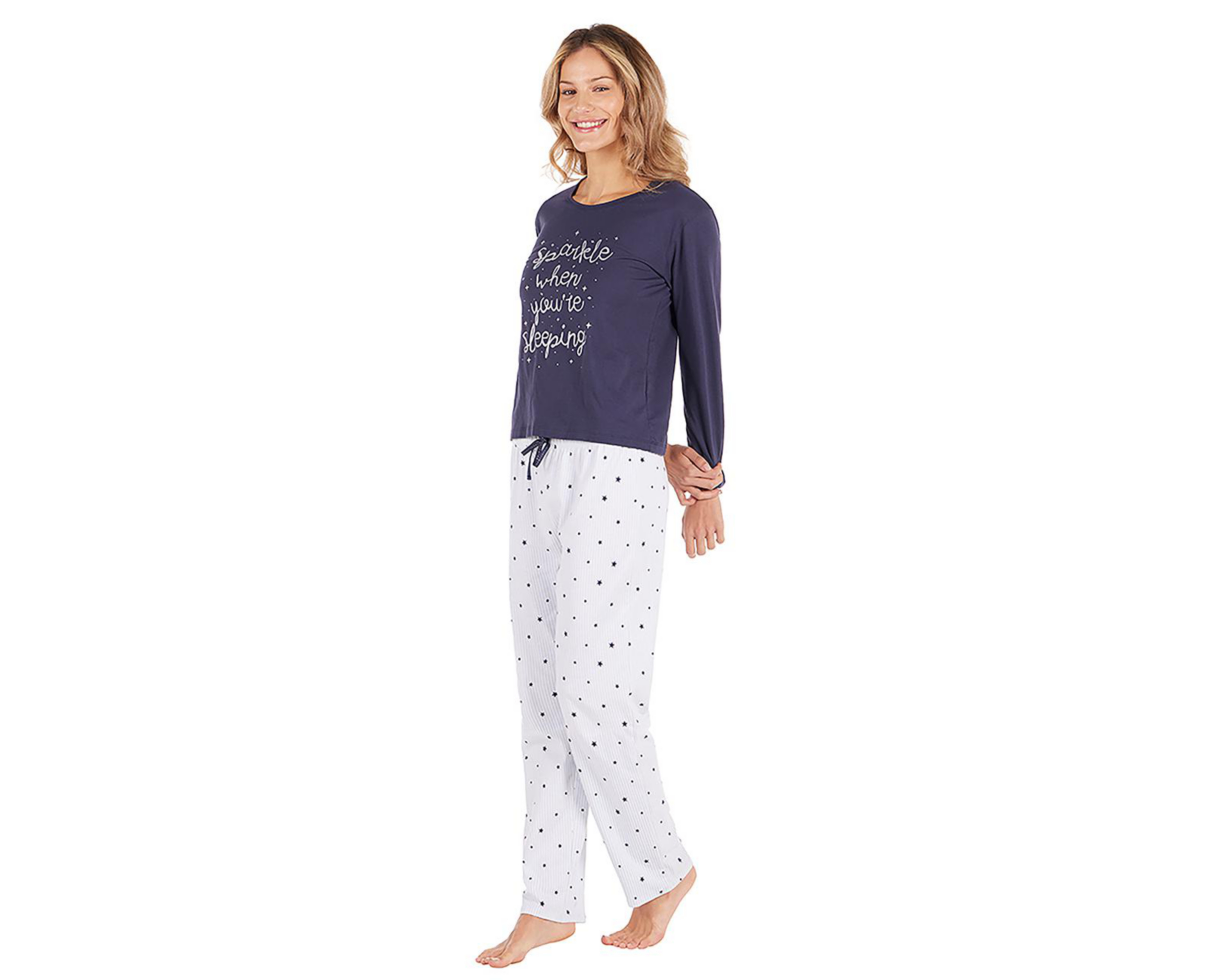 Foto 5 pulgar | Pijama Tops & Bottoms para Mujer 2 Piezas