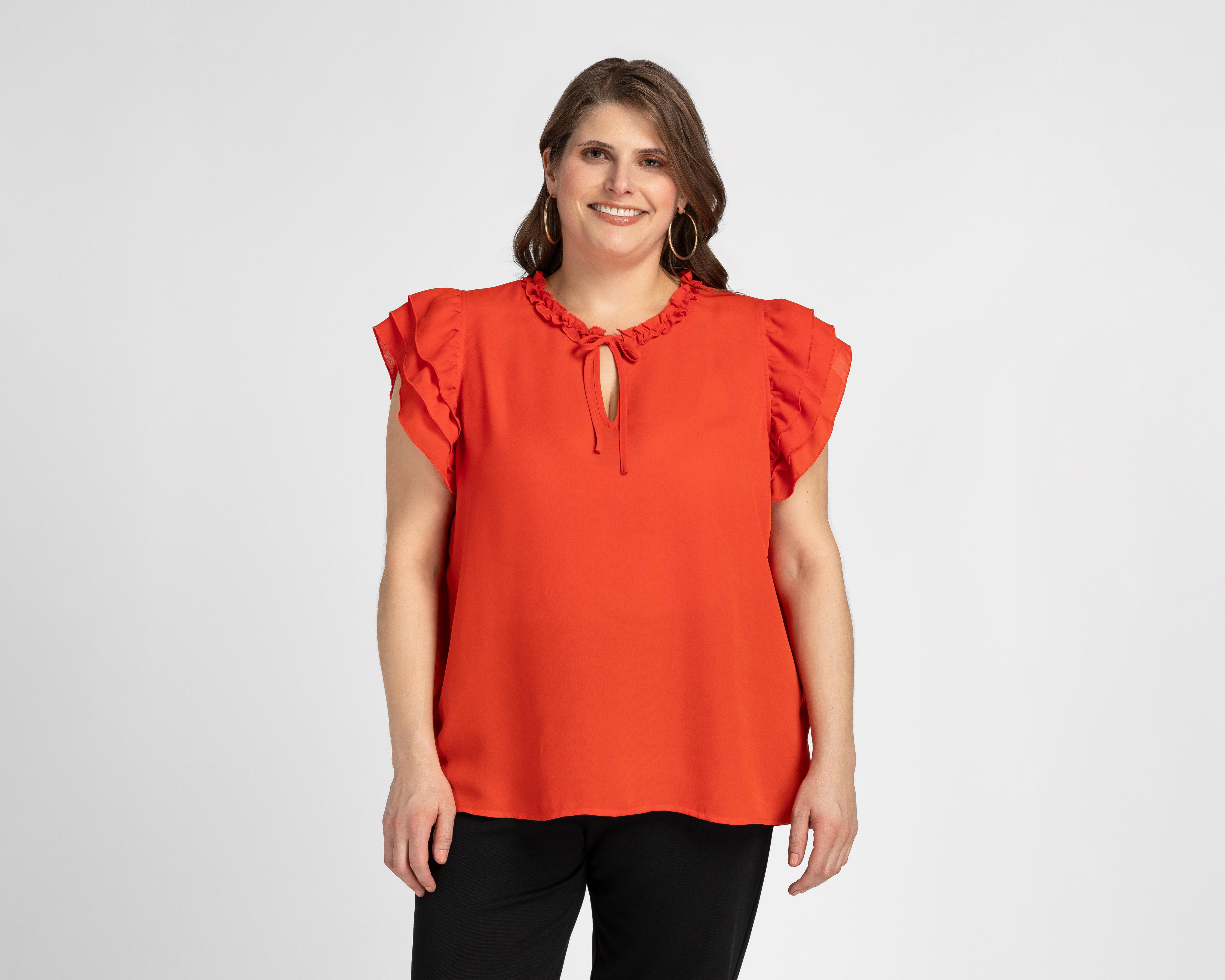 Foto 5 pulgar | Blusa Sahara con Olanes para Mujer