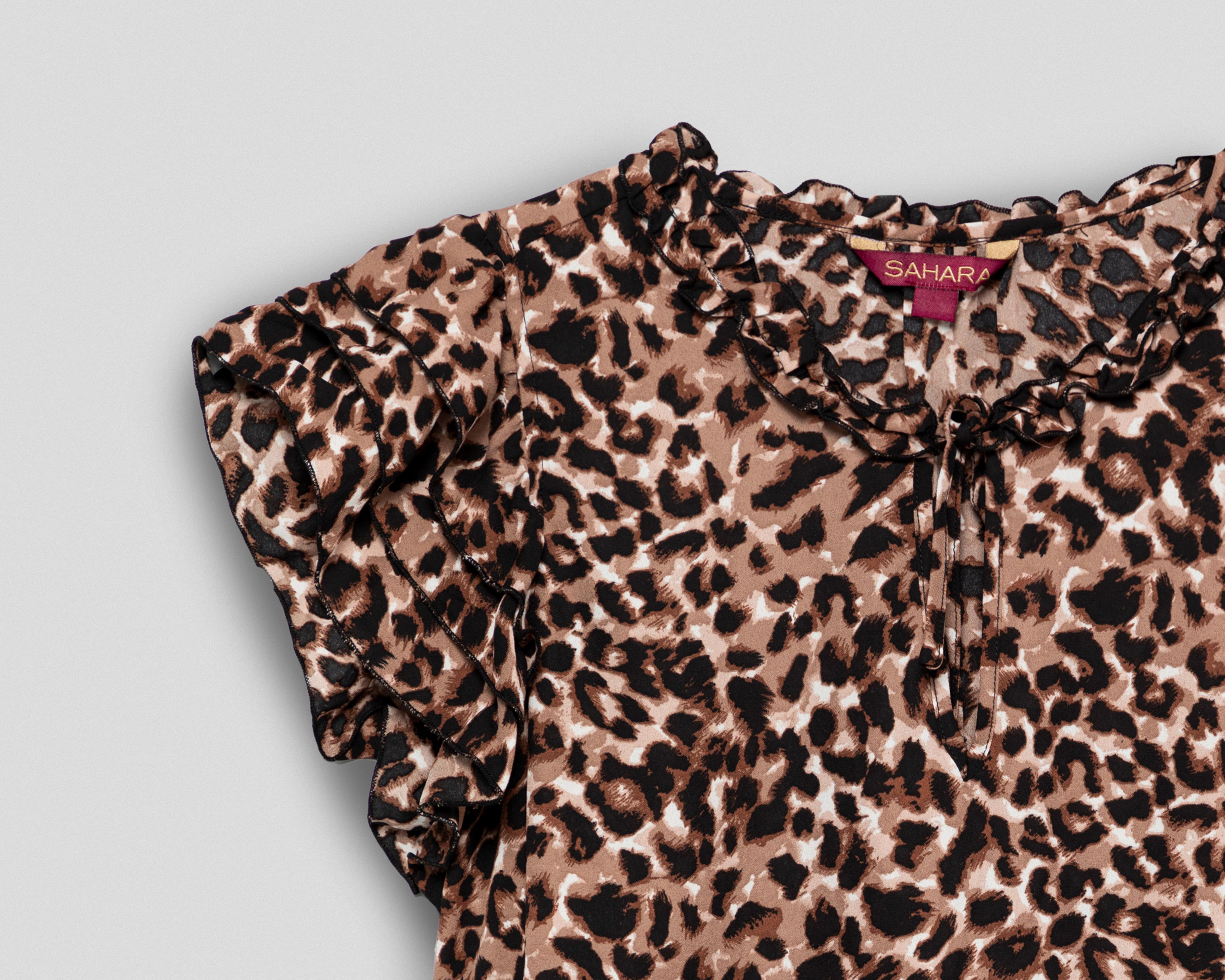 Foto 4 | Blusa Sahara Animal Print para Mujer