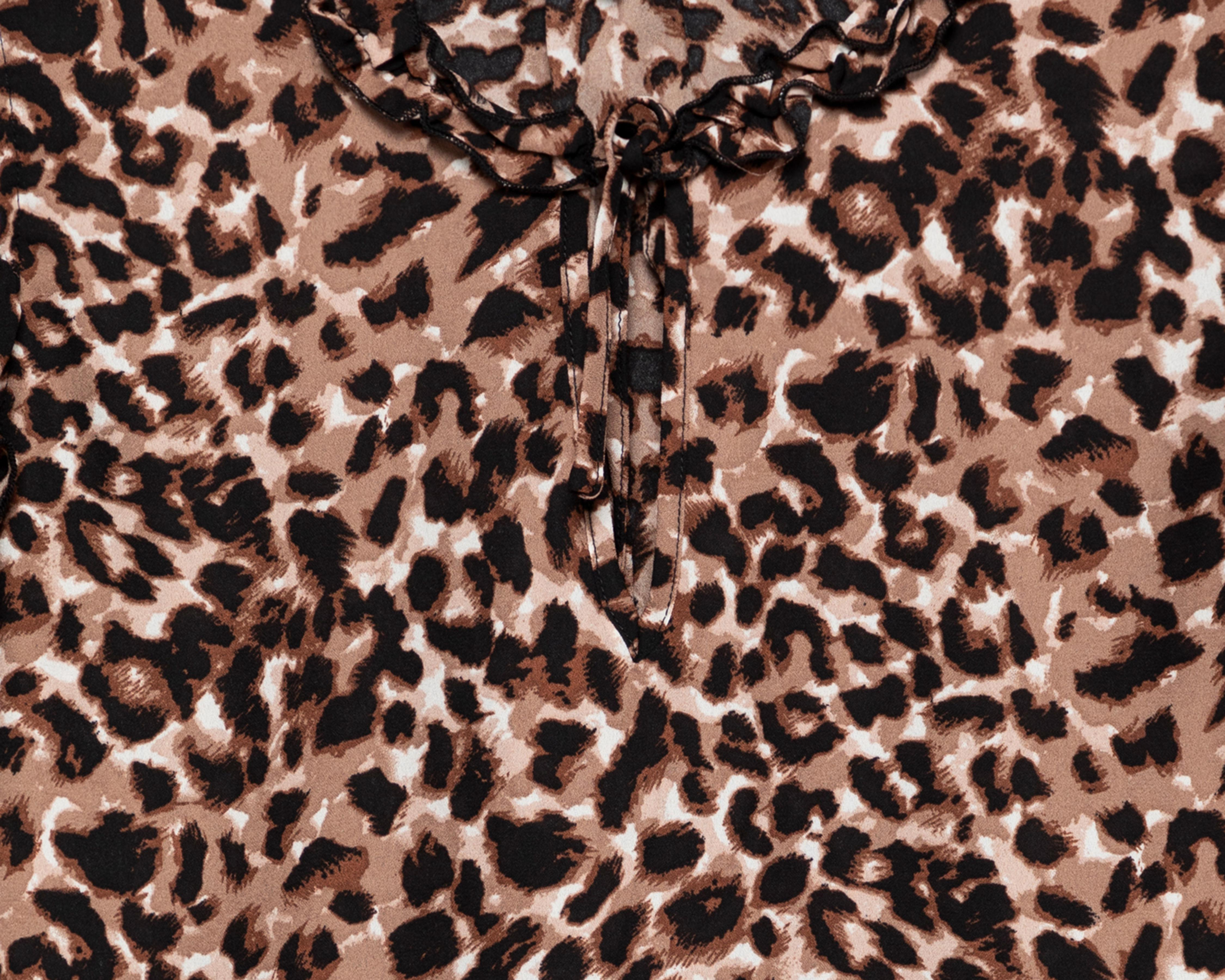 Foto 7 pulgar | Blusa Sahara Animal Print para Mujer