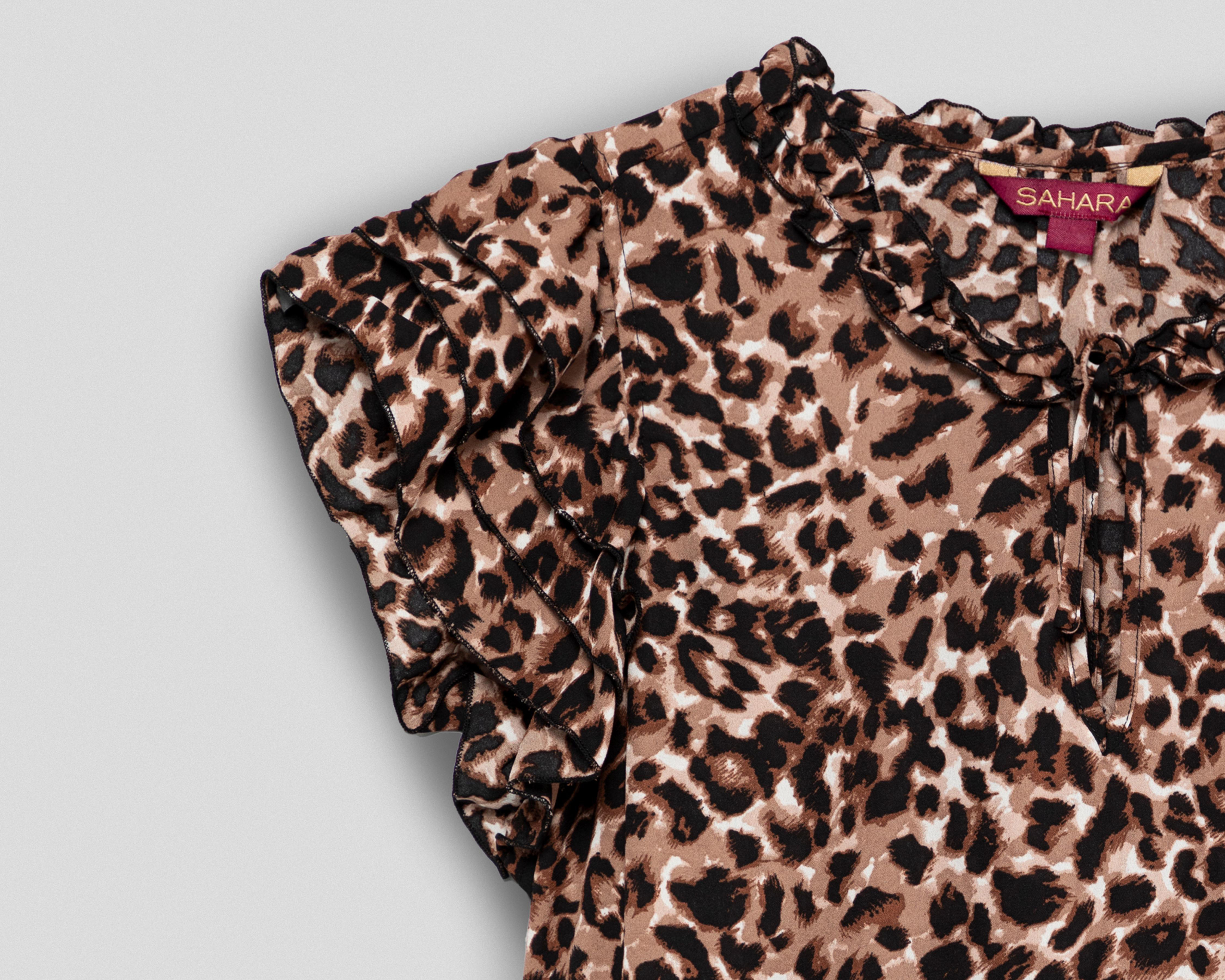 Foto 8 pulgar | Blusa Sahara Animal Print para Mujer